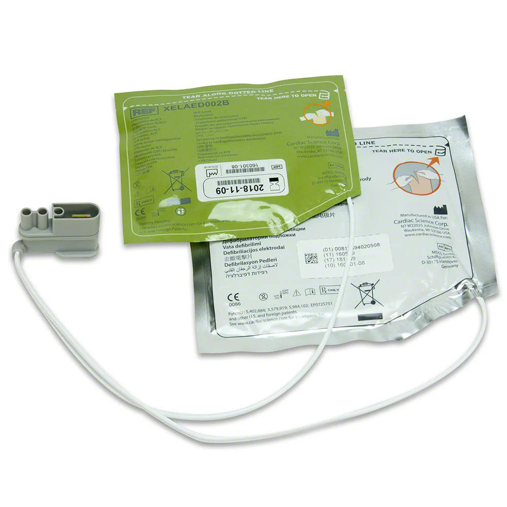 Cardiac Science Powerheart G5 AED Electrode Pads with CPR Feedback for Adults - Ideal for Emergency Cardiac Arrest Response in Homes, Offices & Public Spaces