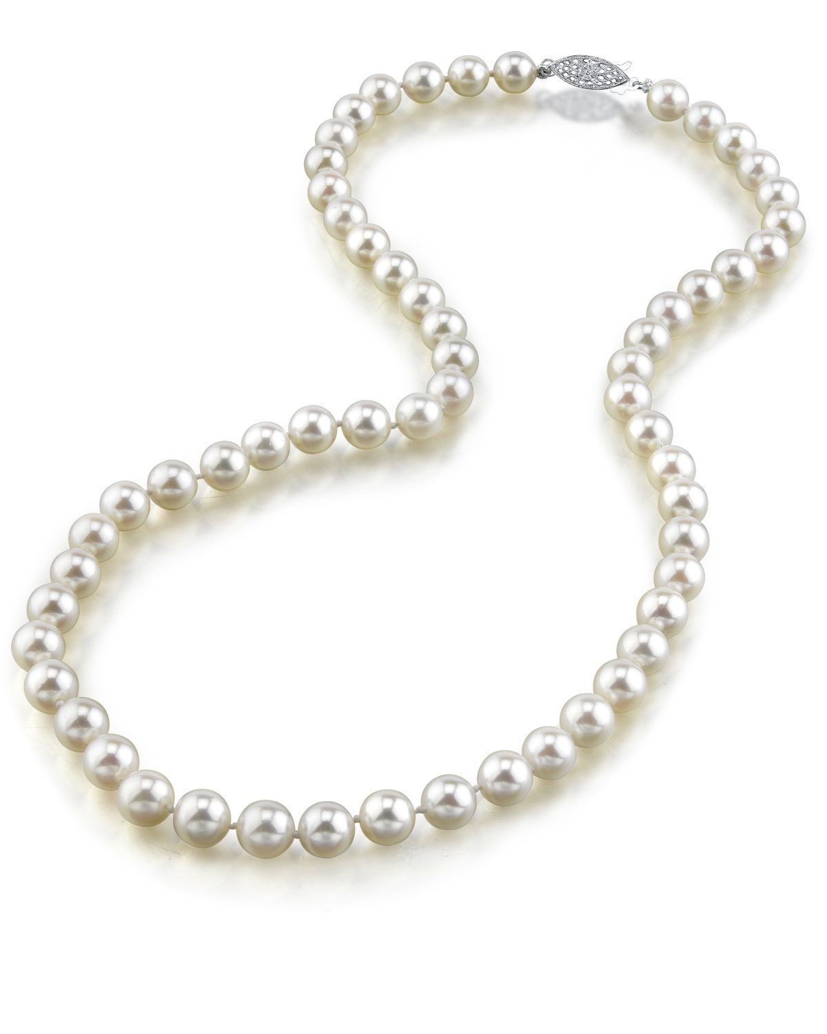 14K Gold Japanese Akoya Pearl Necklace for Women - Elegant Gift