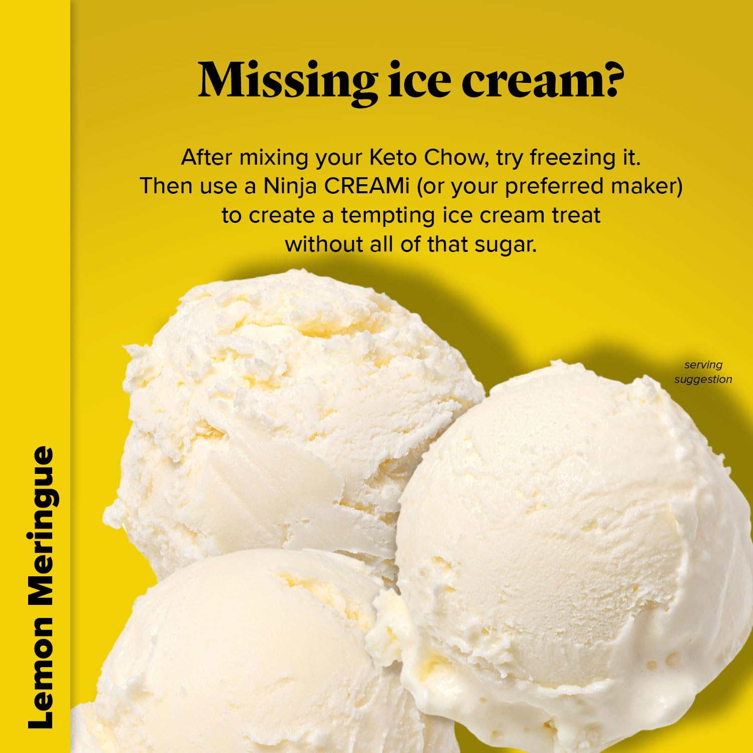 KETO CHOW LEMON MERINGUE - 21 Meal Keto Diet Powder for Weight Loss & Low Carb Lifestyle | Perfect for Breakfast, Lunch or Dinner Replacement