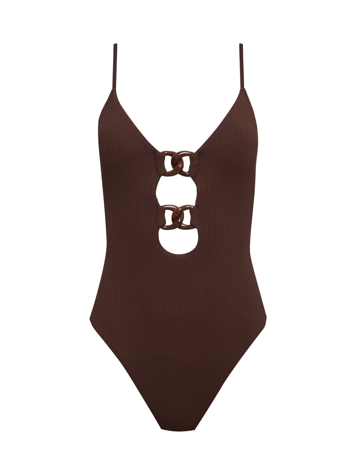 One Piece Swimsuit for Women - High Waisted Tummy Control Bathing Suit in Espresso Brown | Perfect for Beach Vacations, Pool Parties & Summer Getaways