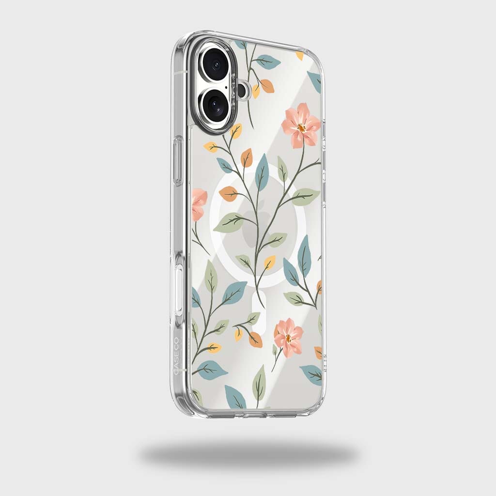 MagSafe iPhone 16 Clear Case with Easter Floral Design - Slim Protective Cover for Spring & Holiday Season - Perfect for Daily Use, Travel & Gift Giving