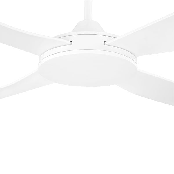 Eglo Bondi 52-inch White Ceiling Fan with Light Kit - Modern Indoor/Outdoor Cooling for Living Room, Bedroom or Patio