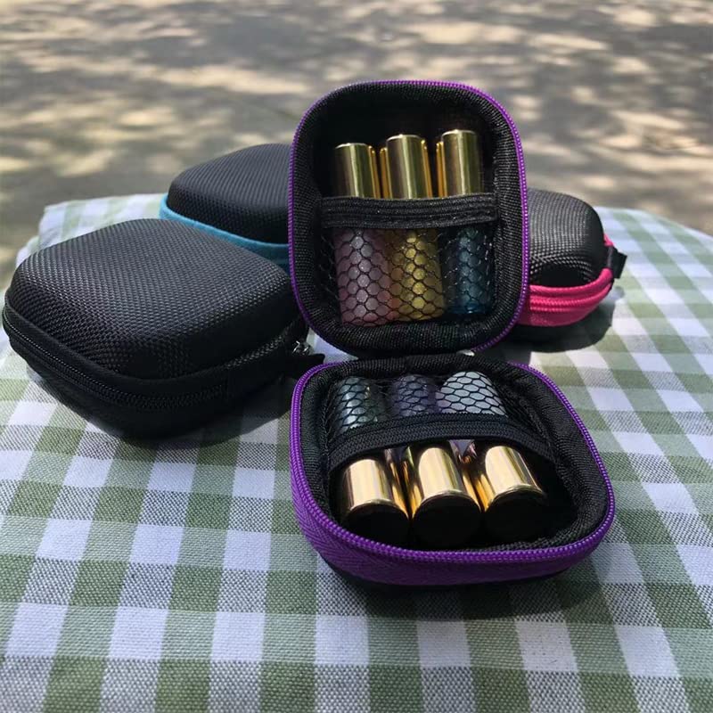 3-Piece Portable Essential Oil Travel Case Organizer - Holds 6 Bottles (1-5ml Roller Bottles) - Perfect for Aromatherapy, Yoga, Meditation & On-the-Go Use