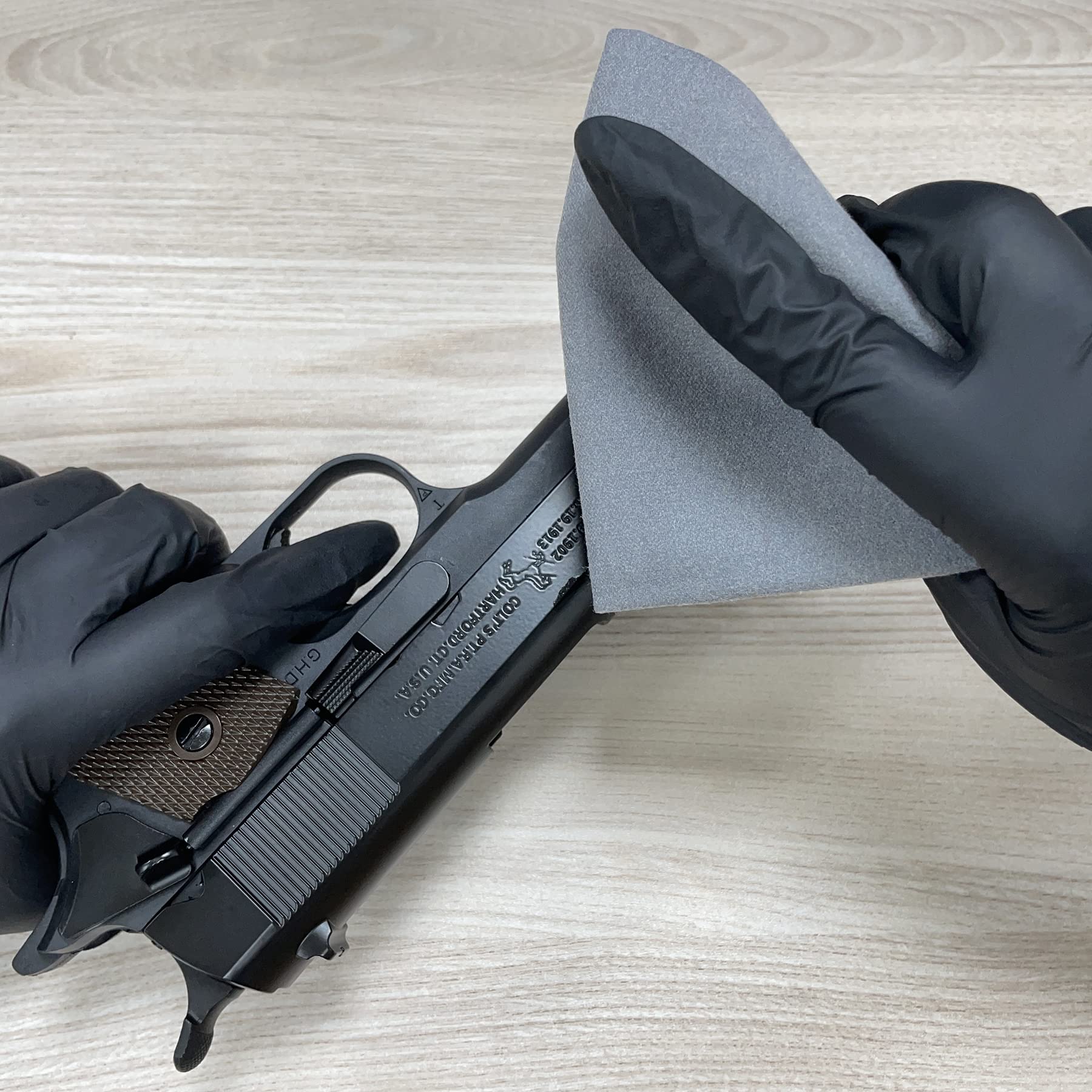 Premium 12x12 Inch Silicone Gun Cleaning Cloth - Lint-Free Grey Microfiber Polishing Wipe for Firearms | Reusable Gun Cleaning Towel for Knives, Fishing Reels & Hunting Gear | Perfect for Range Days & Firearm Maintenance