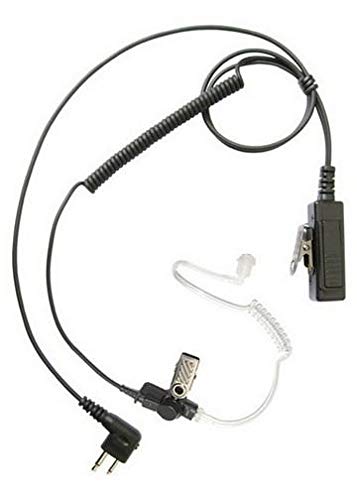 Single Wire Acoustic Tube Surveillance Earpiece Headset - Compatible with Motorola EP450S Two Way Radio | Covert Communication for Security, Event Staff & Discreet Monitoring
