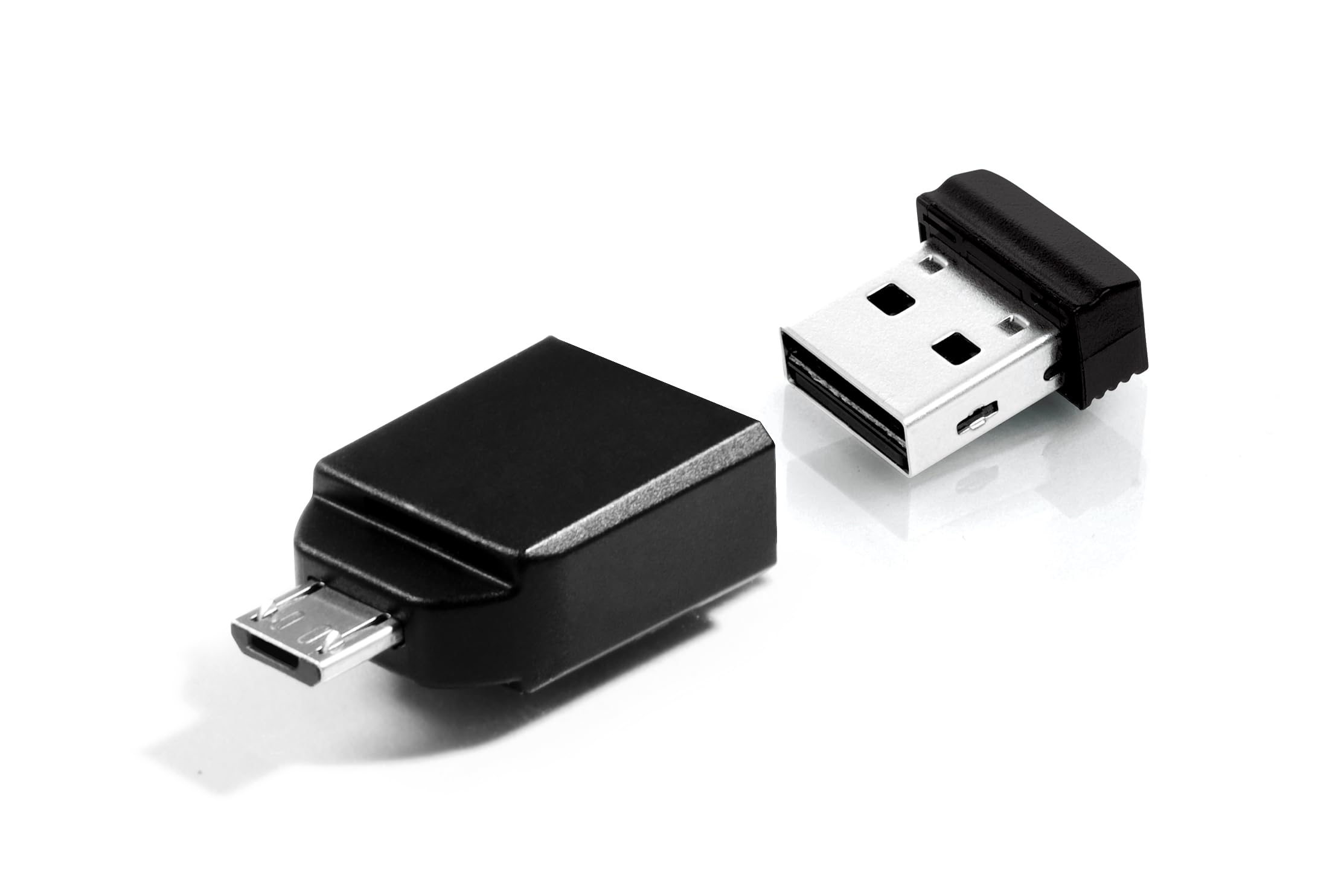 Verbatim 32GB Nano USB Flash Drive with OTG Micro Adapter - Portable Storage for Smartphones, Tablets & Computers - Black - Perfect for Work, School & Travel Data Transfer