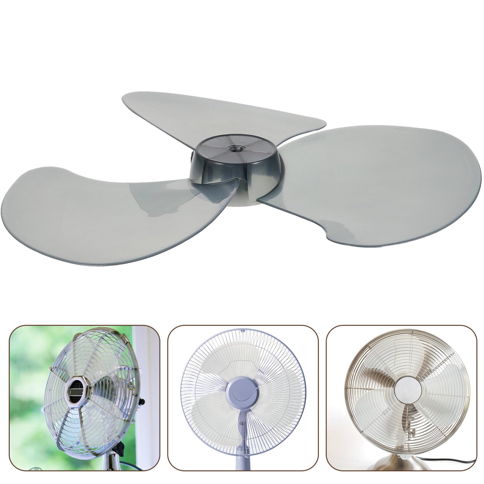 DOITOOL 16 Inch Universal Plastic 3-Blade Fan Replacement Set with Nut Cover - Compatible with Table, Standing & Pedestal Fans - Perfect for Home, Office & Outdoor Cooling