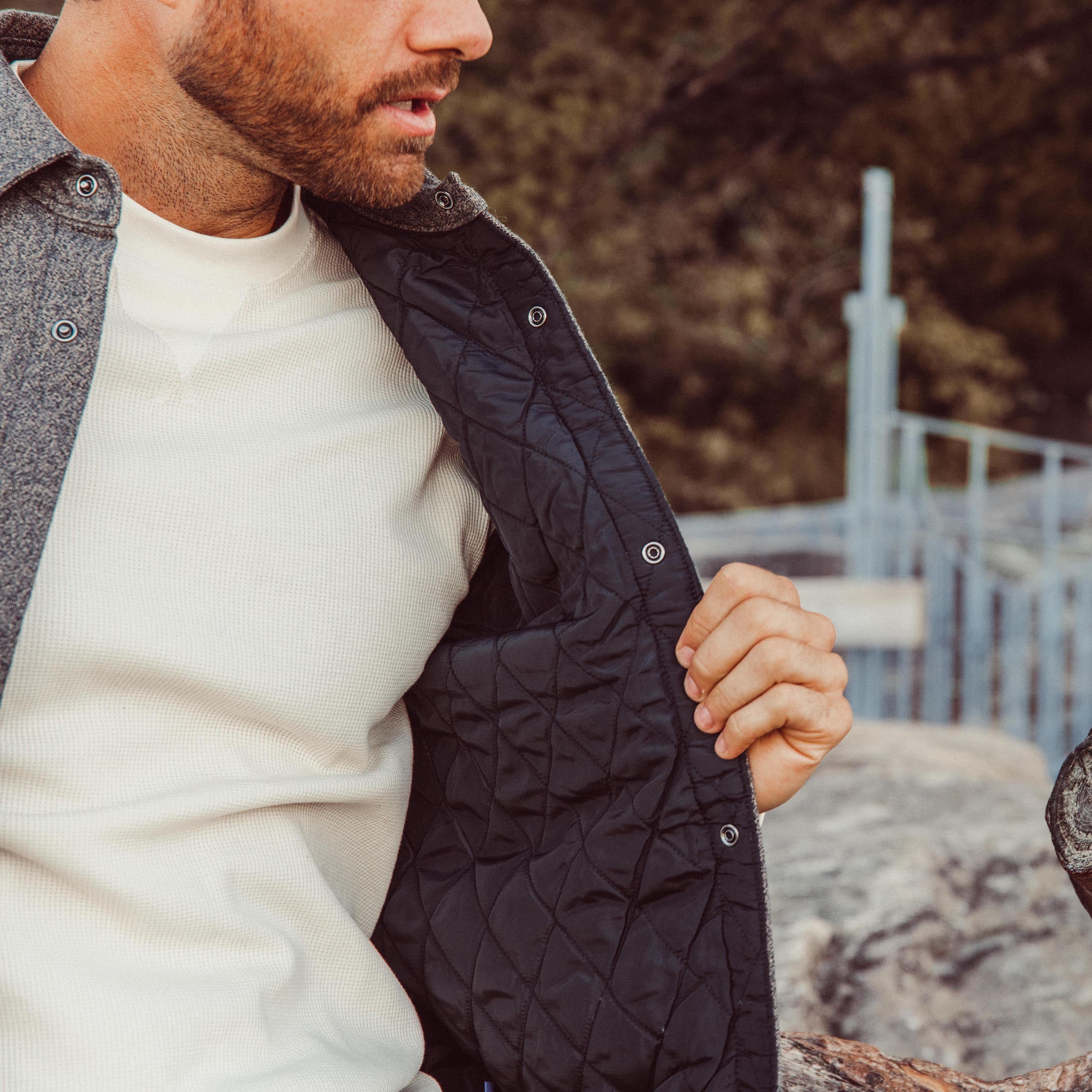 Lincoln Shirt Jacket for Men - Stylish & Comfortable Button-Up Shirt Jacket - Perfect for Casual Outfits, Outdoor Adventures & Layering in Fall/Winter