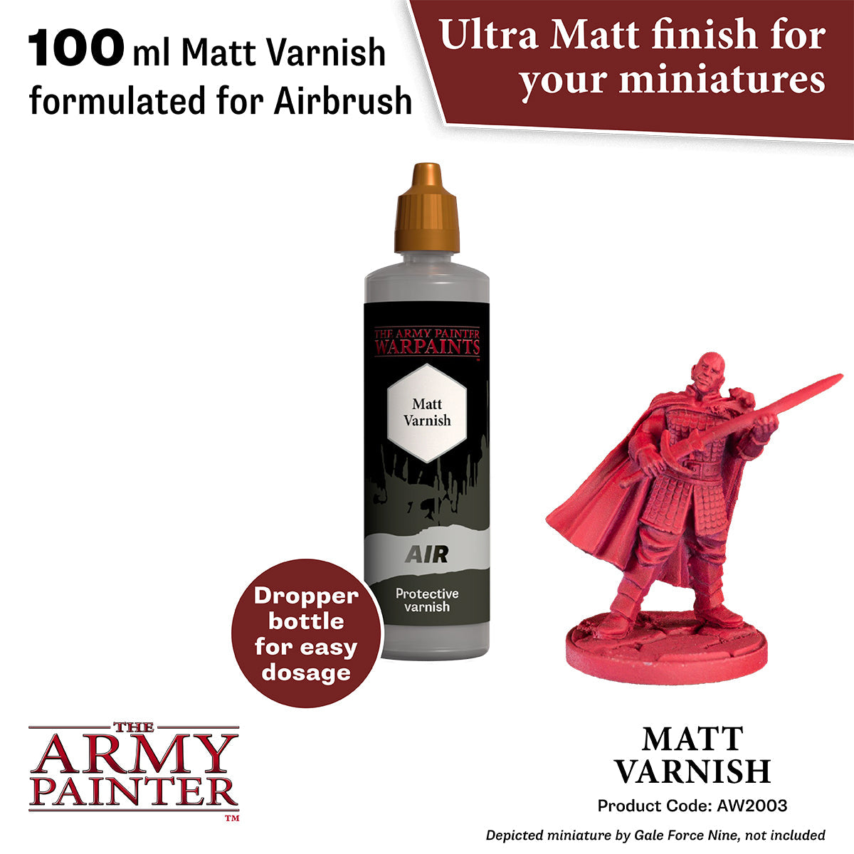 Warpaints Air Anti-Shine Matte Varnish - 100ml for Miniatures & Wargaming Models - Perfect for Tabletop Gaming and Hobby Painting