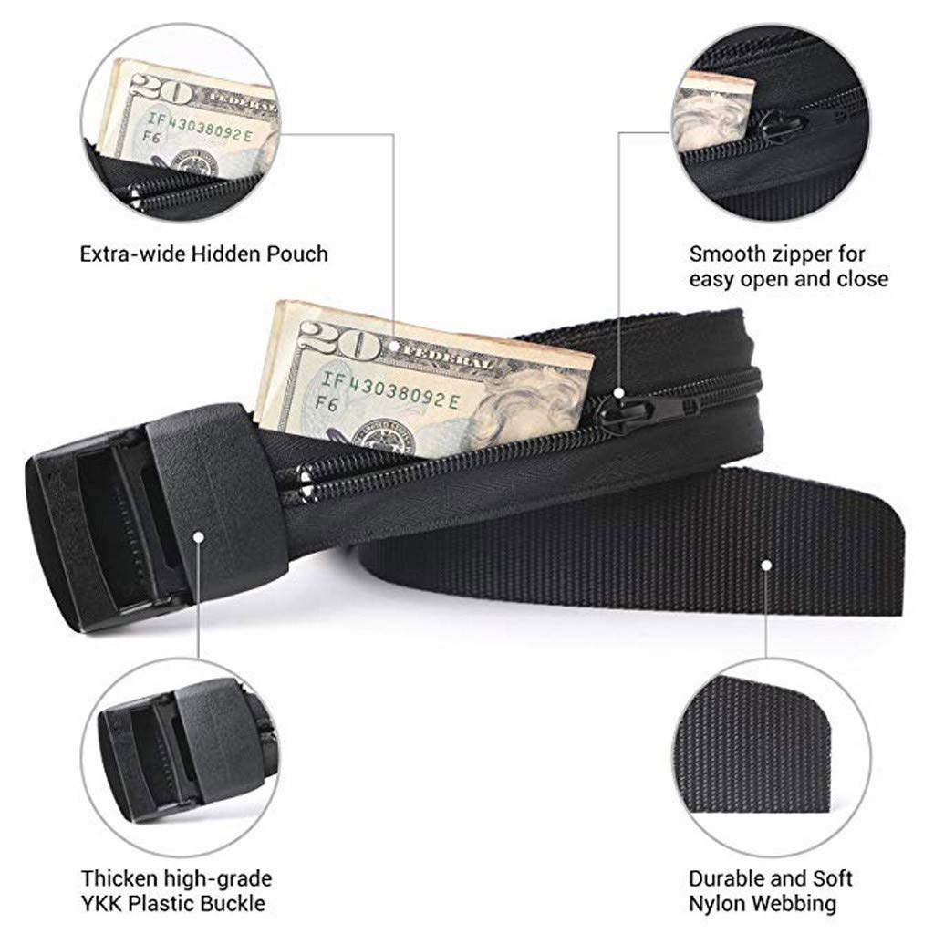 Anti-Theft Wallet Belt for Travel - Secure Hidden Money Pocket & Cash Safe Waist Strap | Fashionable Pop Design for Men & Women | Perfect for Airport Security, Hiking & Daily Commute