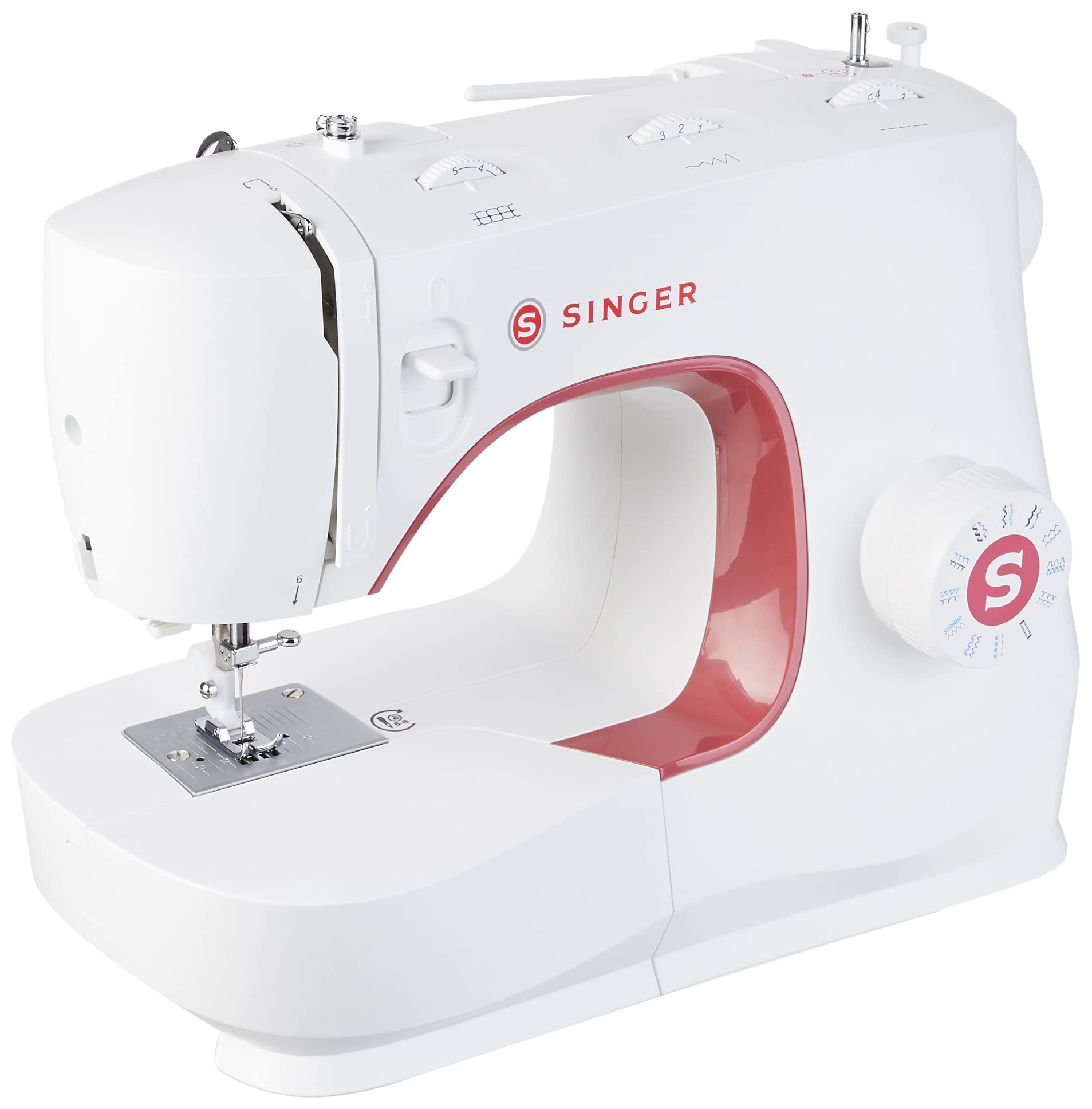 SINGER MX231 Lightweight Portable Sewing Machine with 97 Stitch Applications, LED Light, Foot Pedal & Accessory Kit | Perfect for Quilting, Dressmaking, Home Decor & DIY Crafts | Beginner-Friendly 1-Step Buttonhole Sewing Machine for Home Use