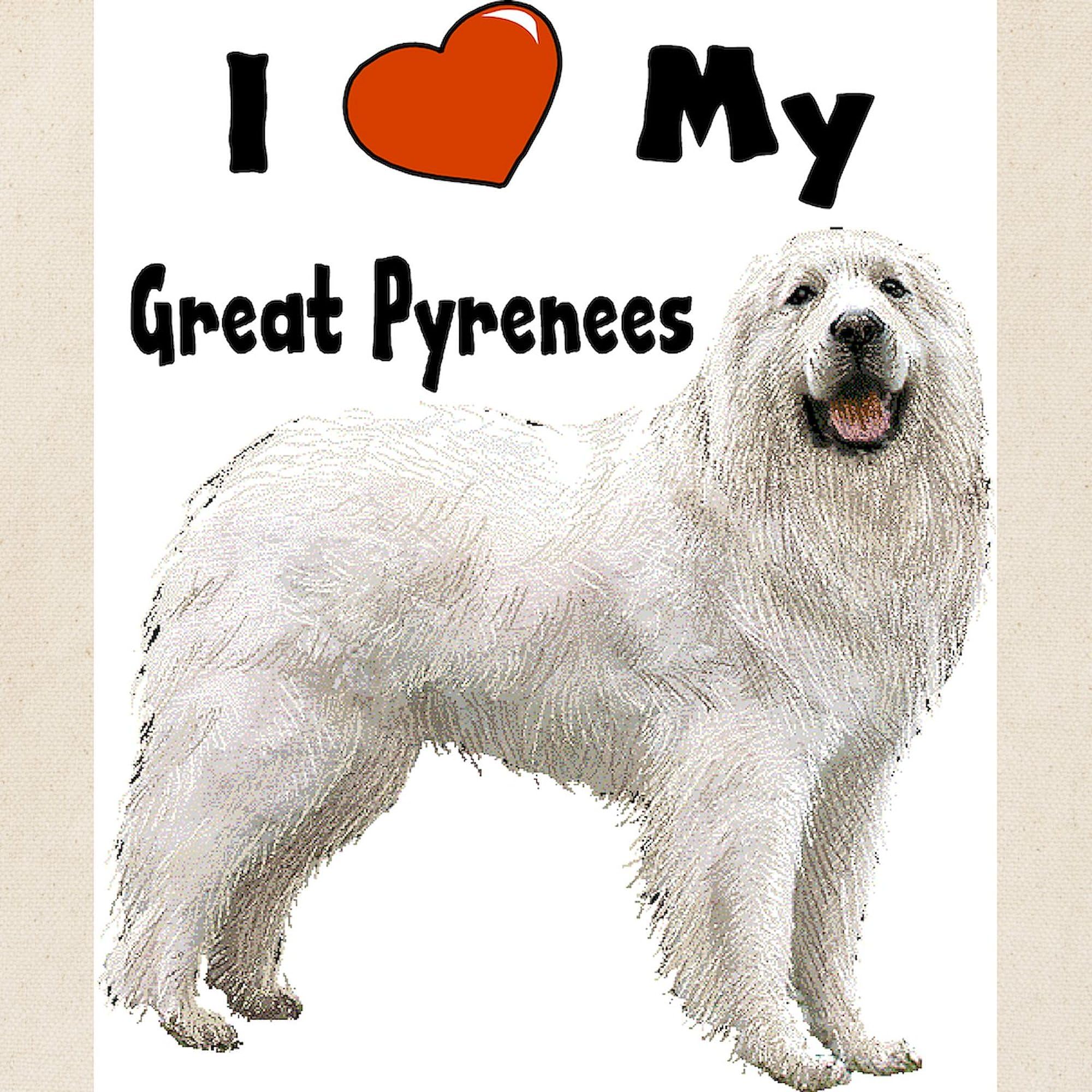 I Love My Great Pyrenees Tote Bag - Natural Canvas Reusable Shopping Bag for Dog Lovers | Perfect for Groceries, Beach Trips & Pet Owners