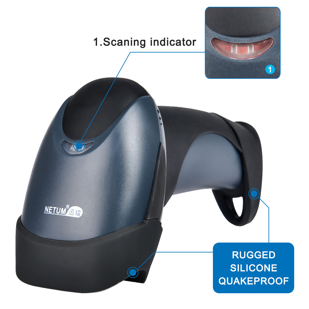 M5 2D USB Barcode Scanner - High-Speed QR Code Reader for Retail, Warehouse & Inventory Management | Plug-and-Play USB Connection for POS Systems, Shipping & Logistics