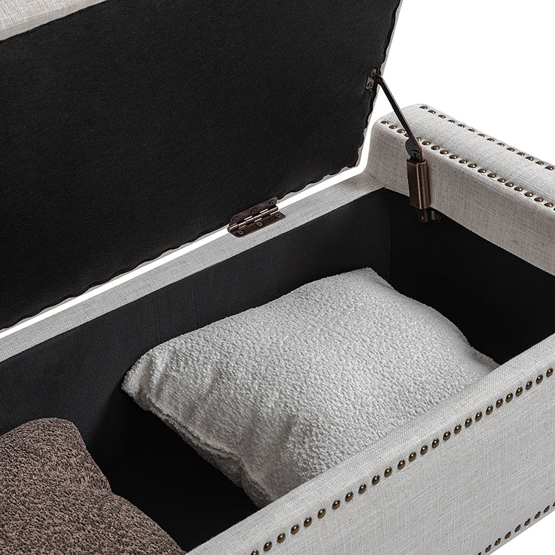 Eugen Upholstered Flip Top Storage Bench - Stylish Ottoman with Hidden Storage for Bedroom, Living Room & Entryway - Perfect for Seating, Storage & Home Decor