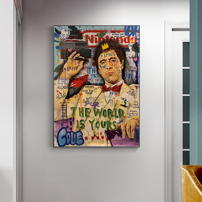 Tony Montana Scarface Movie Poster - Official Licensed Wall Art Decor for Home, Office & Man Cave - Perfect Gift for Fans of Classic Gangster Films