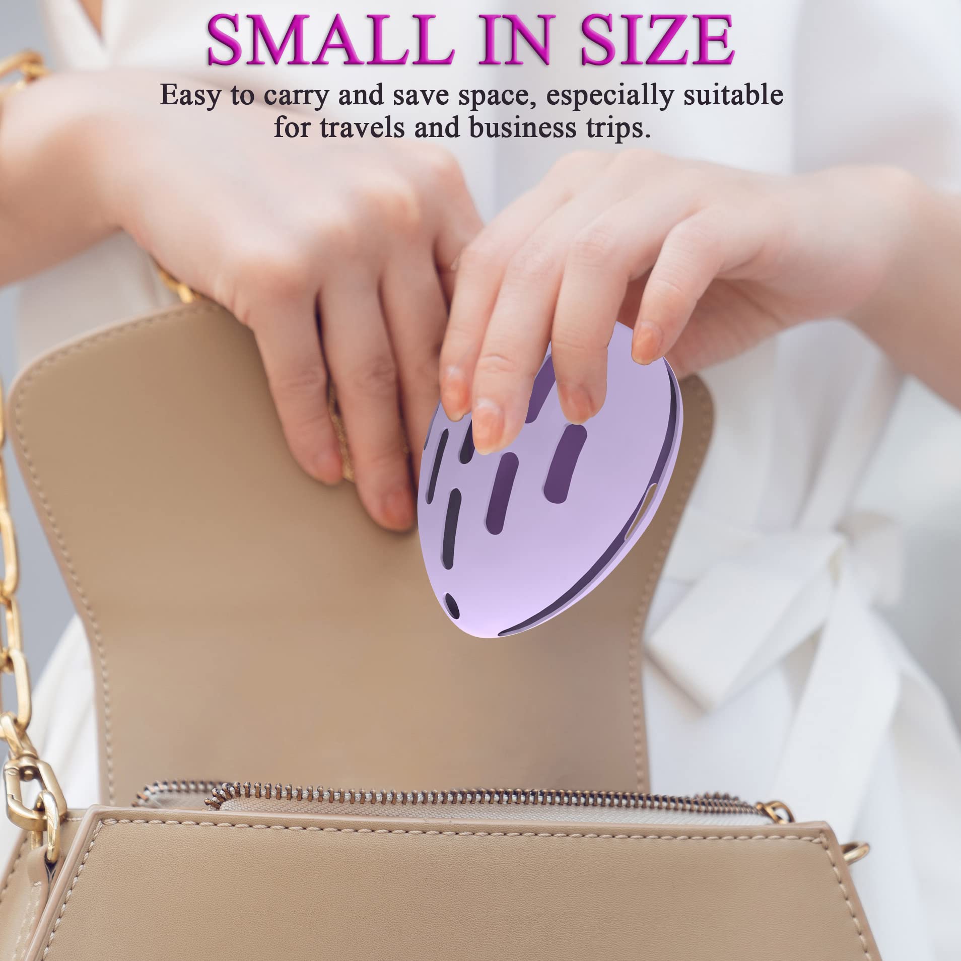 Premium Silicone Makeup Sponge Holder with Beauty Blender - Double-Sided Breathable Travel Case for Makeup Sponges, Shatterproof Cosmetic Organizer (Purple) | Perfect for On-the-Go Touchups, Travel Essentials & Daily Makeup Routine