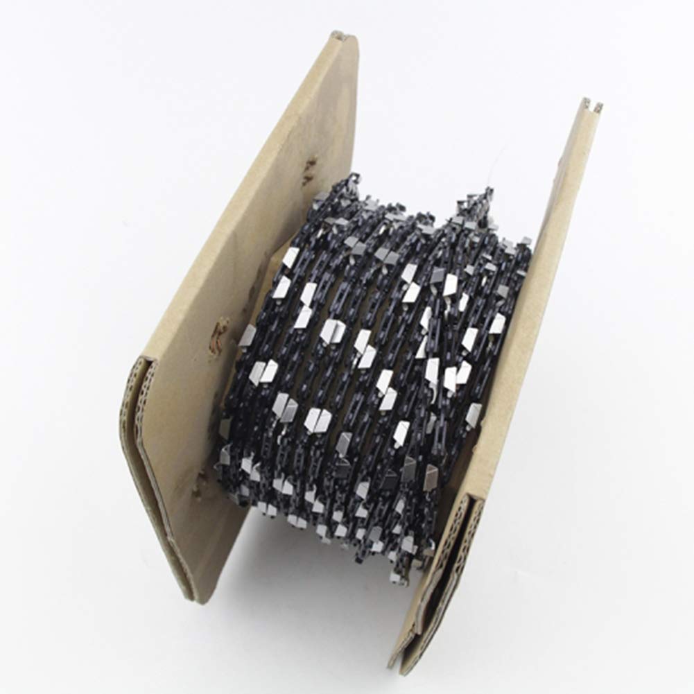 25FT Roll Full Chisel Saw Chain .325'' Pitch .050'' Gauge - Compatible with Stihl, Dolmar, Echo, McCulloch, Homelite, Jonsered, Shindaiwa, Makita, Tanaka & Efco Chainsaws - Includes 10PCS Matched Connecting Links & 6 Storage Boxes - Ideal for Wood Cutting, Tree Trimming and Forestry Work