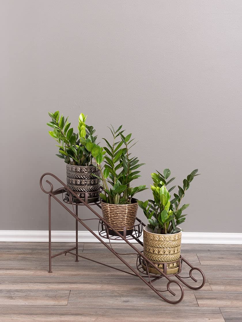 3-Tier Wooden Plant Stand for Indoor & Outdoor Use - Perfect for Displaying Flowers, Succulents & Home Decor - Sturdy Rustic Shelf for Patio, Garden, Living Room or Balcony