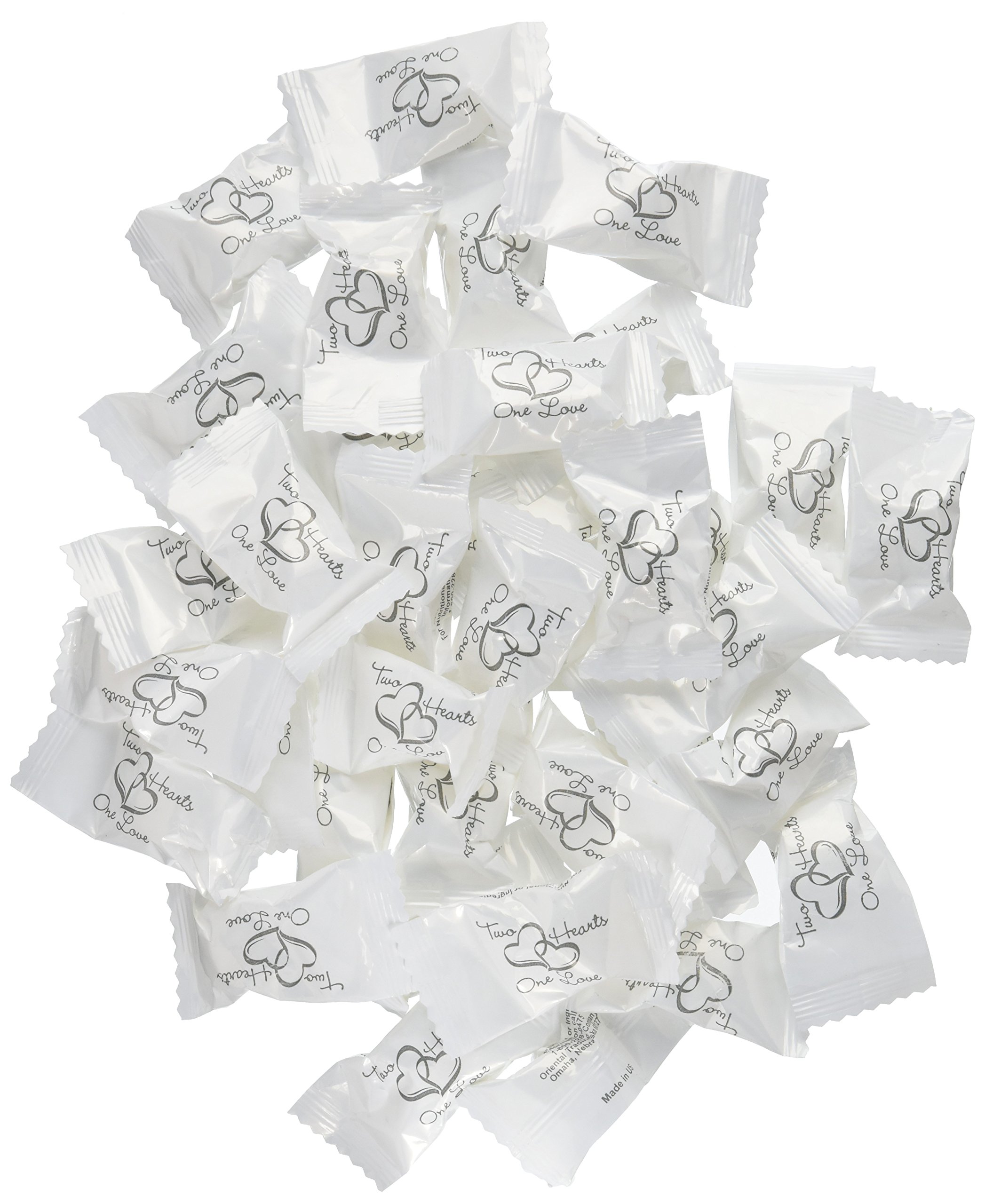 Fun Express Two Hearts Butter Mints Candy - Delicious Creamy Peppermint Candies for Valentine's Day, Weddings & Romantic Gift Giving