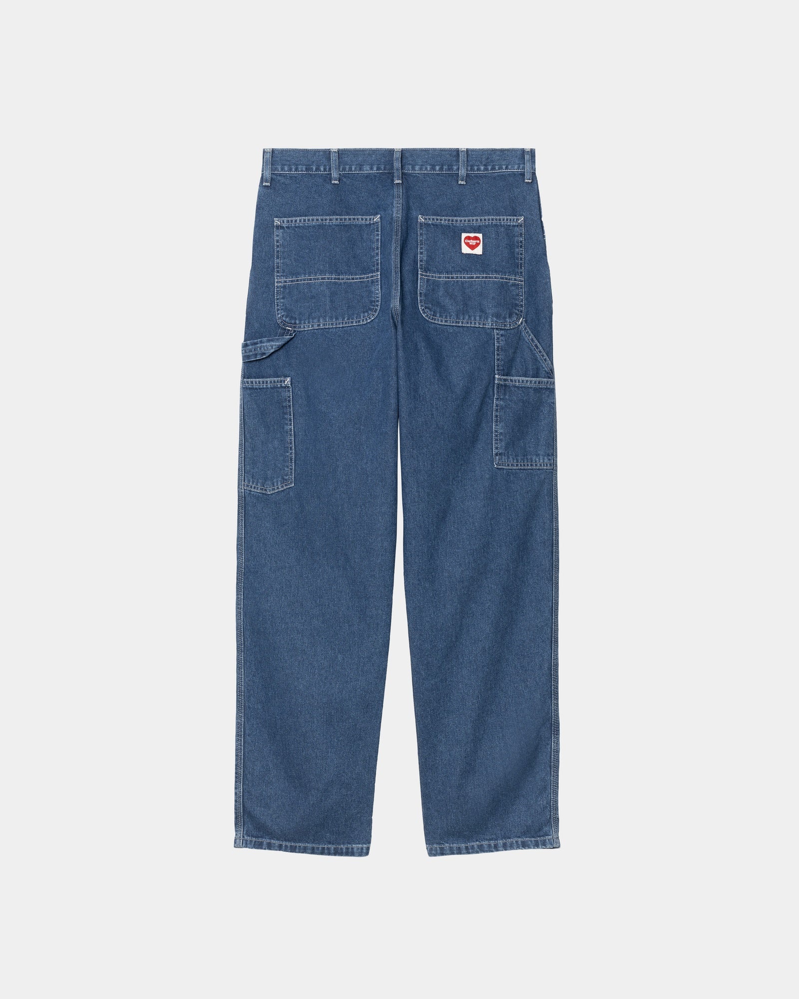 Single Knee Heart Label Pant Norco Denim | Stone Washed Blue Jeans for Men & Women - Perfect for Casual Wear, Street Style & Everyday Comfort