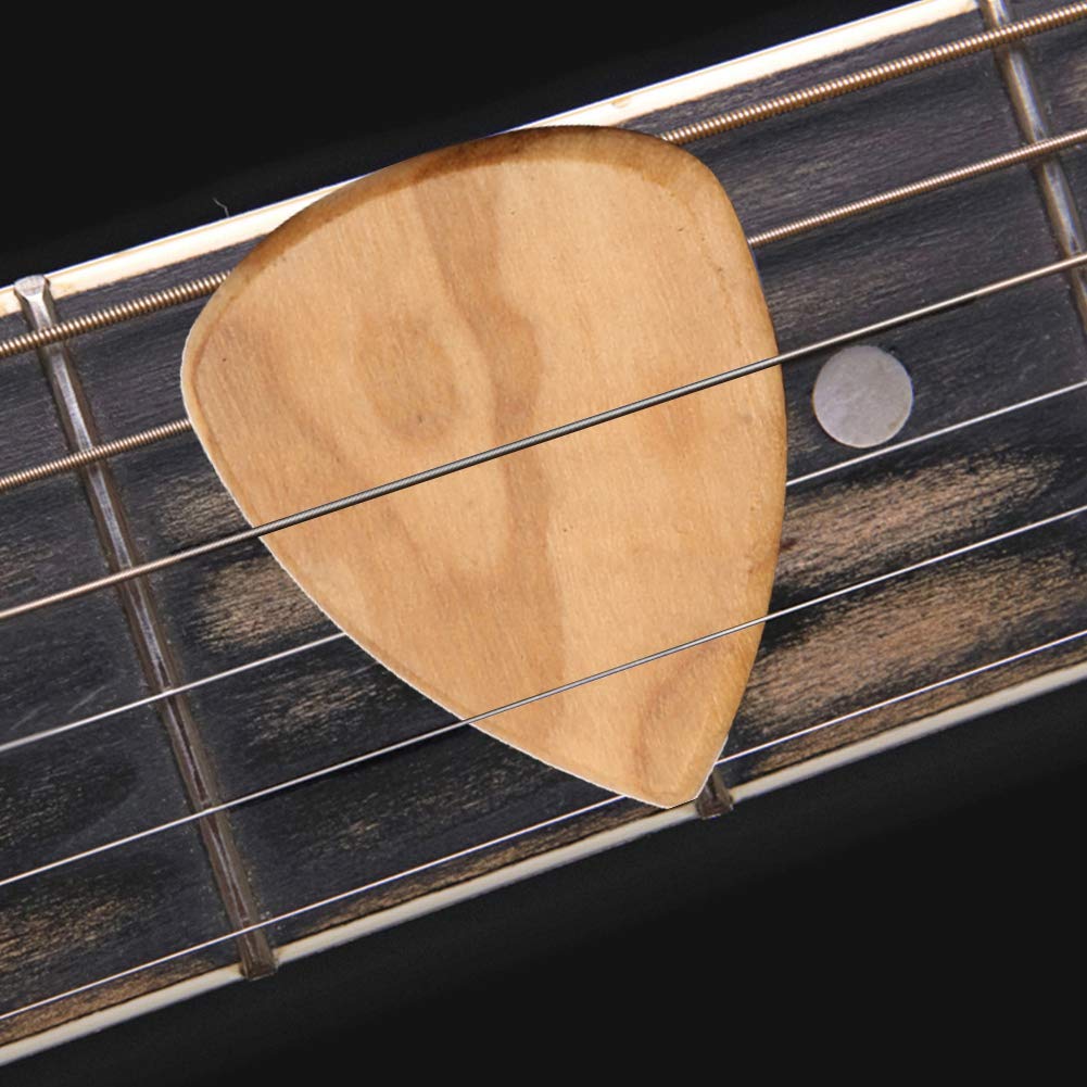 Premium Acacia Wood Guitar Pick Case - Durable Plectrum Storage Box for Guitar Accessories | Perfect for Musicians, Collectors & Travel Use