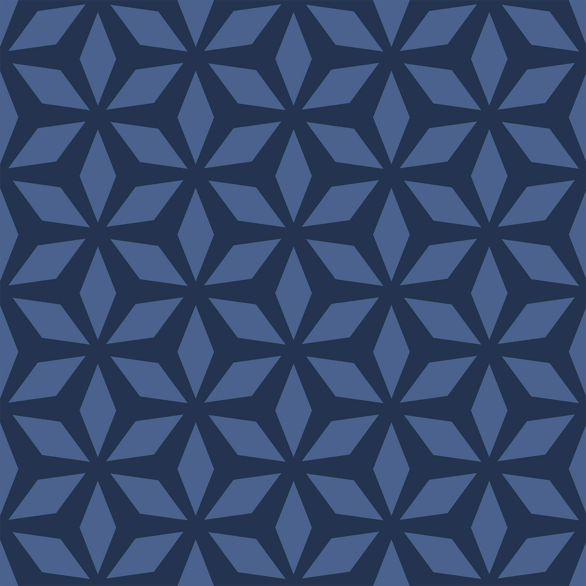 Royal Blue Diamond Geometric Peel and Stick Removable Wallpaper - Self-Adhesive Decorative Wall Covering for Bedroom, Living Room, Office & Nursery Decor