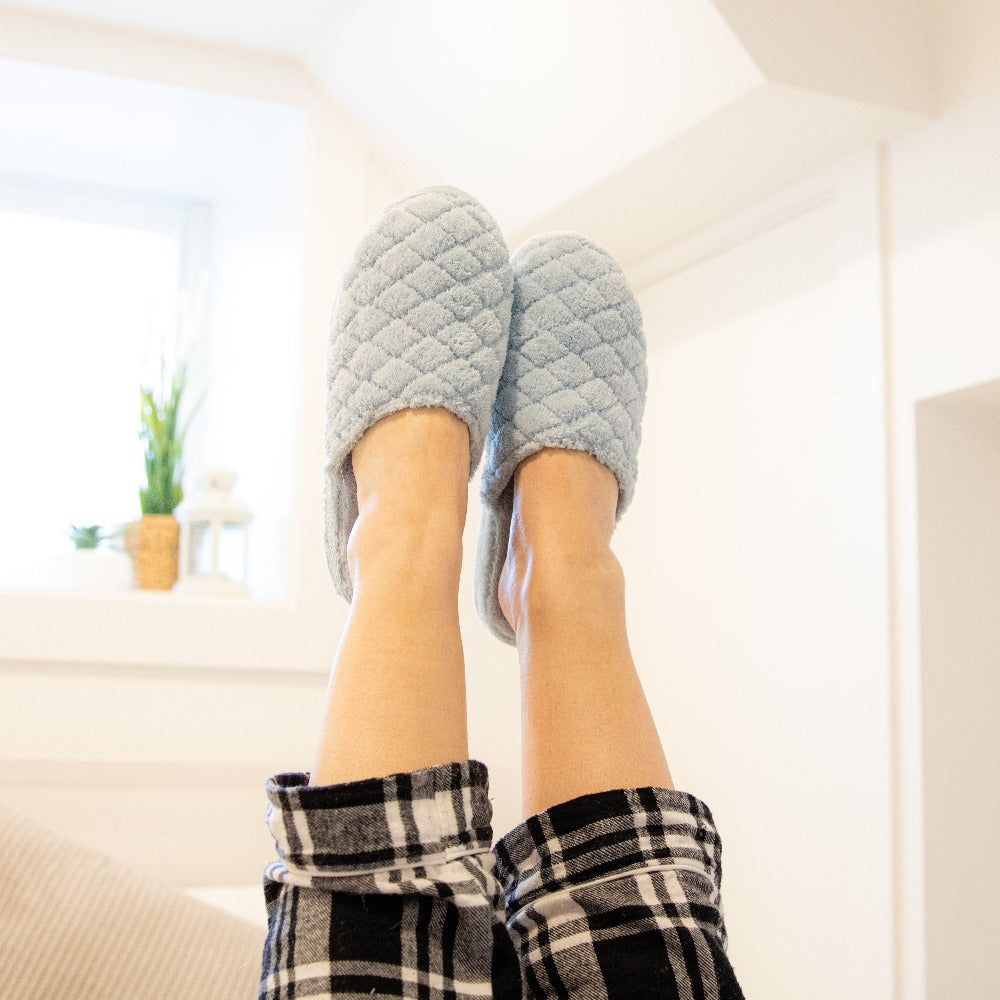 Women's Comfortable Spa Quilted Clog Slippers with Cloud Contour® Cushion - Soft House Shoes for Relaxing at Home, Lounging & Spa Days