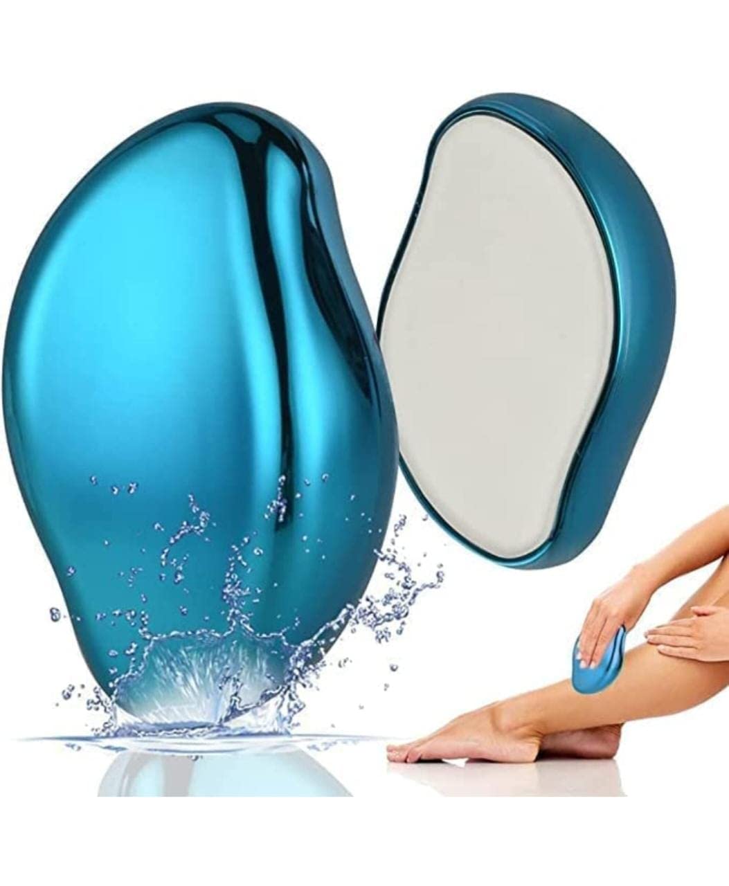 Gamins Gadgets® Crystal Hair Remover & Ice Roller Set for Face, Neck & Body - Puffy Eyes Relief & Painless Hair Removal for Men & Women | Perfect for Skincare Routine & At-Home Spa Treatments