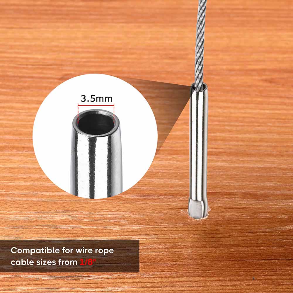 TheLAShop Left & Right Swage Lag Screw Terminal D1/8 3/16 - 40ct/Pack - Heavy Duty Electrical Connectors for Power Lines & Utility Poles - Perfect for DIY Electrical Projects & Professional Installations
