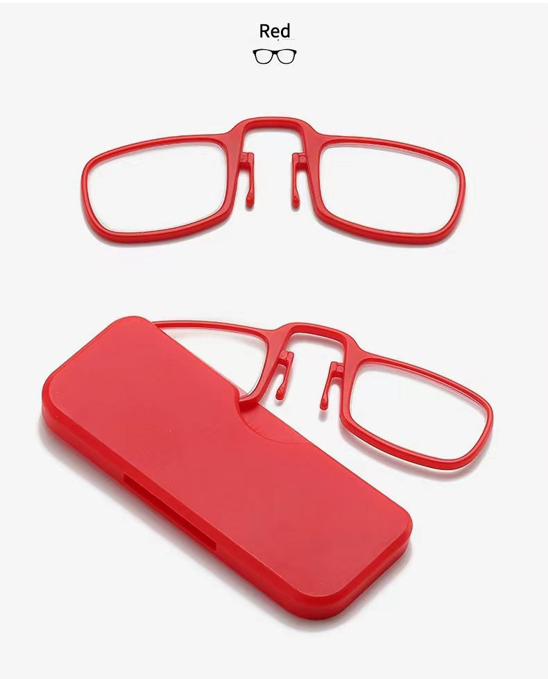 Foldable Portable Reading Glasses with Nose Clip - Lightweight Thin Frame for Men & Women - Perfect for Travel, Office, and Outdoor Reading
