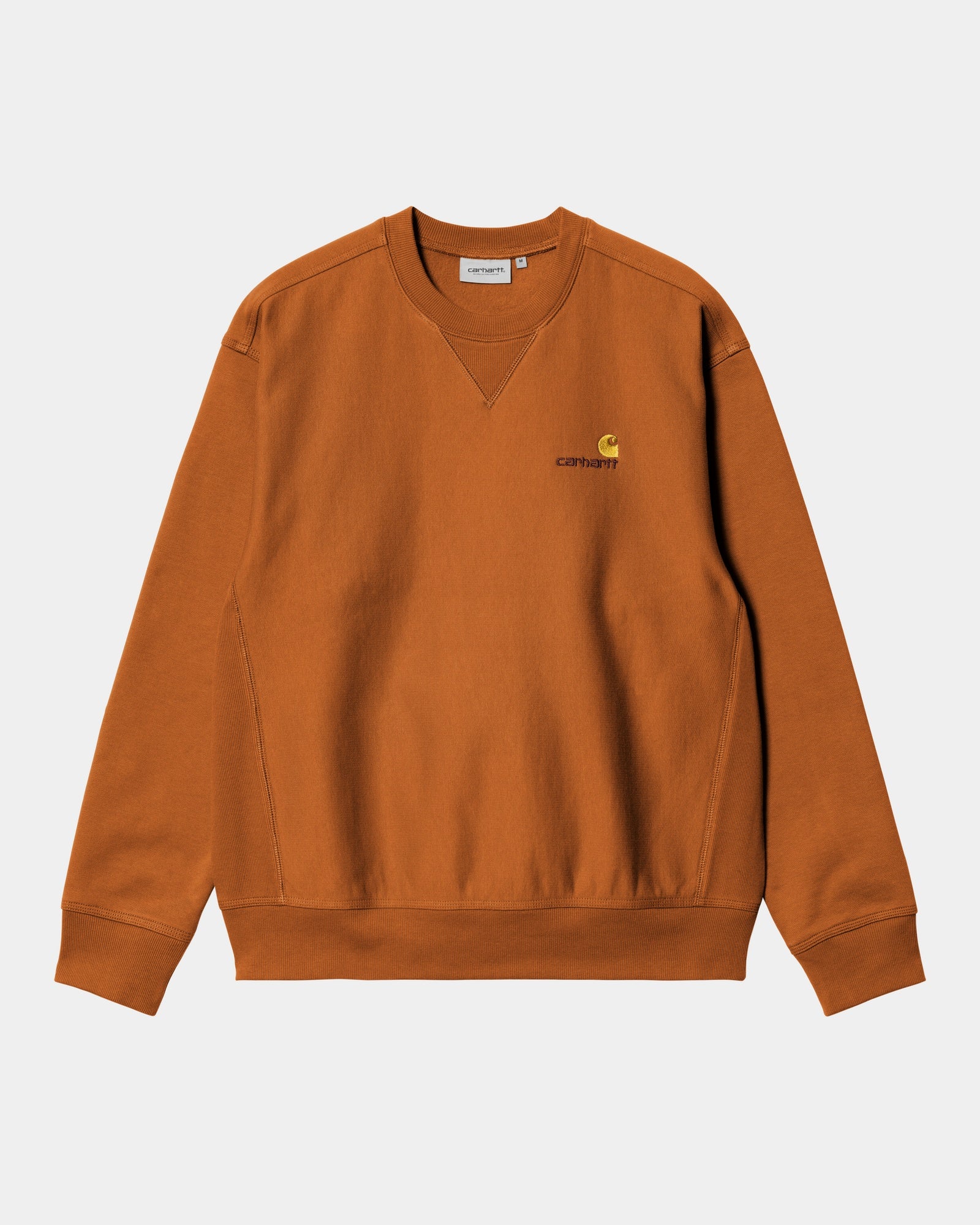 Vintage American Script Sweatshirt - Sienna Color | Cozy Pullover for Casual Wear, Street Style & Fall Fashion