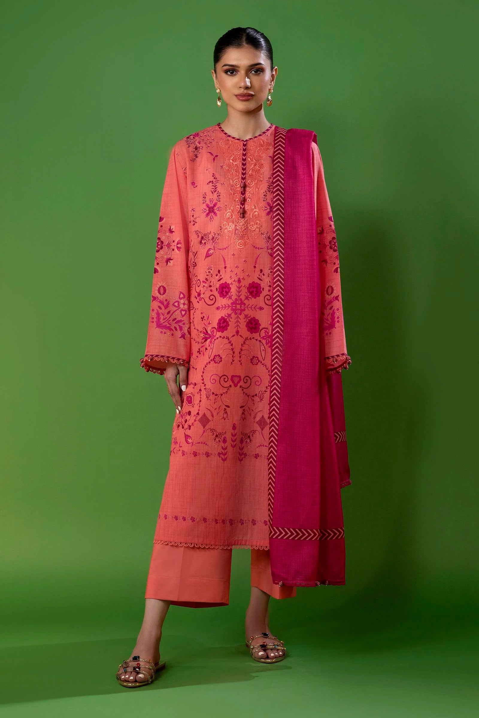 Sana Safinaz Mahay Printed Stitched Unstitched Fabric - Premium Pakistani Lawn Suits for Women - Perfect for Casual Wear, Parties & Festivals