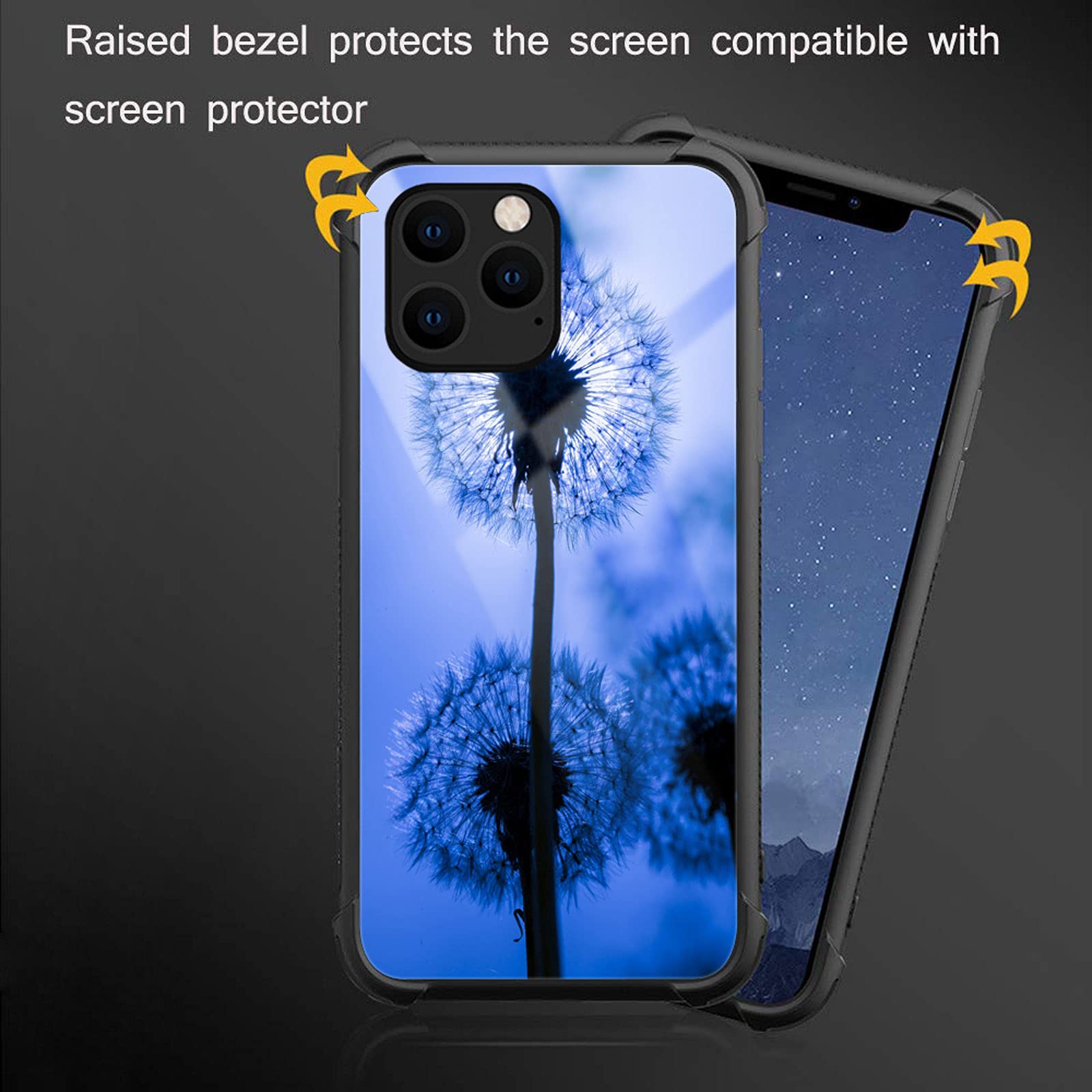 **Dandelion Fluff Blue iPhone 12 Mini Case for Girls - Shockproof, Anti-Scratch Hard PC Back Cover with Picture Pattern Design | Perfect for Everyday Protection & Stylish Outfits**