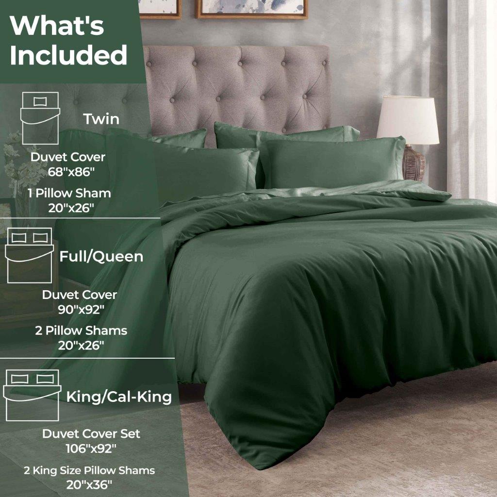 Premium 100% Egyptian Cotton Duvet Cover Set - 300 Thread Count, Breathable & Soft Bedding for All Seasons - Perfect for Master Bedroom, Guest Room & Luxury Hotels