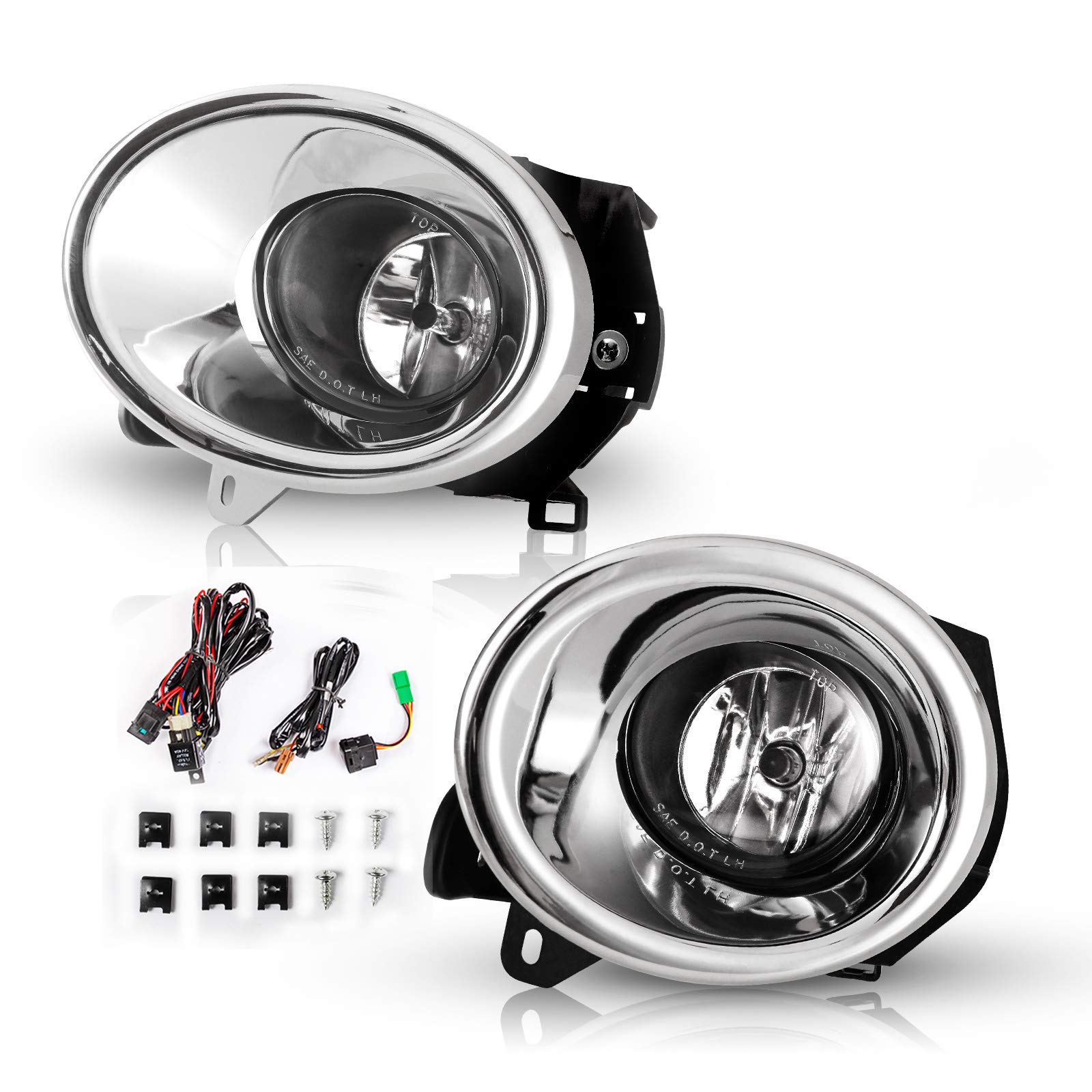 AUTOWIKI Fog Lights Assembly for 2013-2016 Nissan Pathfinder - Clear Lens 2PCS OEM Replacement Fog Lamps - Perfect for Night Driving & Off-Road Adventures
