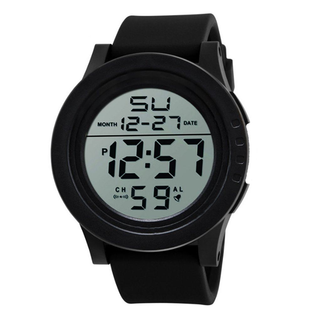 Men's Digital Sports Watch with LED Screen, Large Face Military Style, Waterproof Casual Watch B017 for Outdoor, Fitness, and Everyday Use