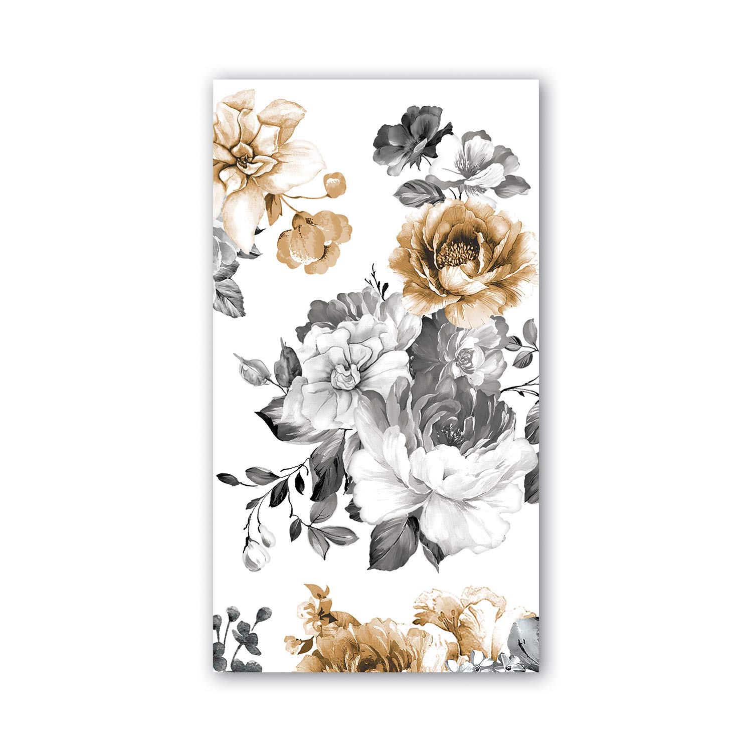 Michel Design Works Gardenia Hostess Napkins - Elegant Floral Paper Napkins for Dinner Parties, Bridal Showers & Home Decor