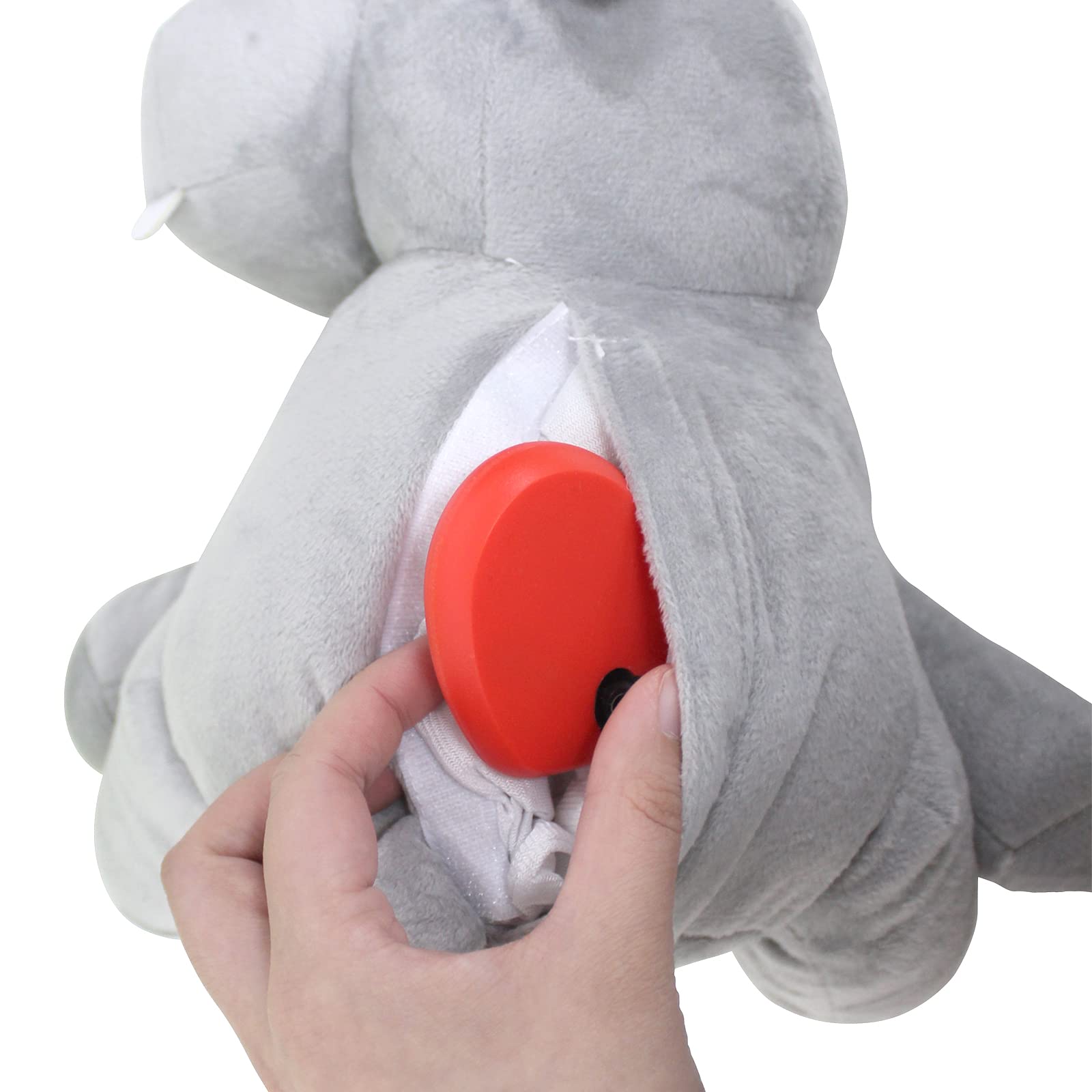 Heartbeat Puppy Toy for Dogs - Calming Plush Stuffed Animal with Realistic Heartbeat to Relieve Anxiety & Aid Sleep - Perfect for Anxious Puppies, Separation Anxiety & Training (Gray) - Ideal for New Puppies, Kennel Training & Comforting Scared Dogs