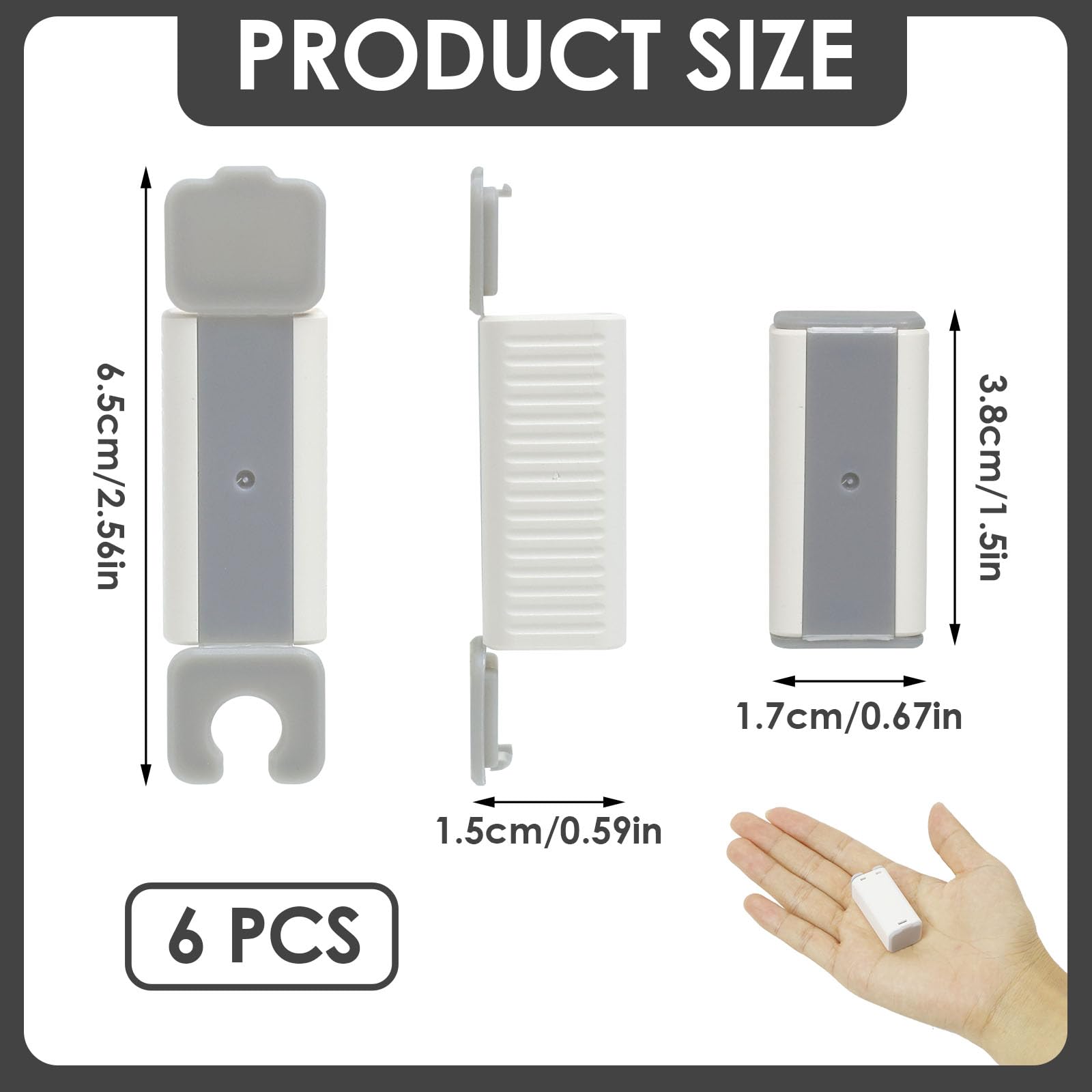 6 Pack Baby Proof Cord Cover & USB Charger Protector - Universal Child Safety Power Outlet Covers for Toddlers & Pets | Electrical Hazard Prevention | Home & Nursery Safety Essentials (Grey)