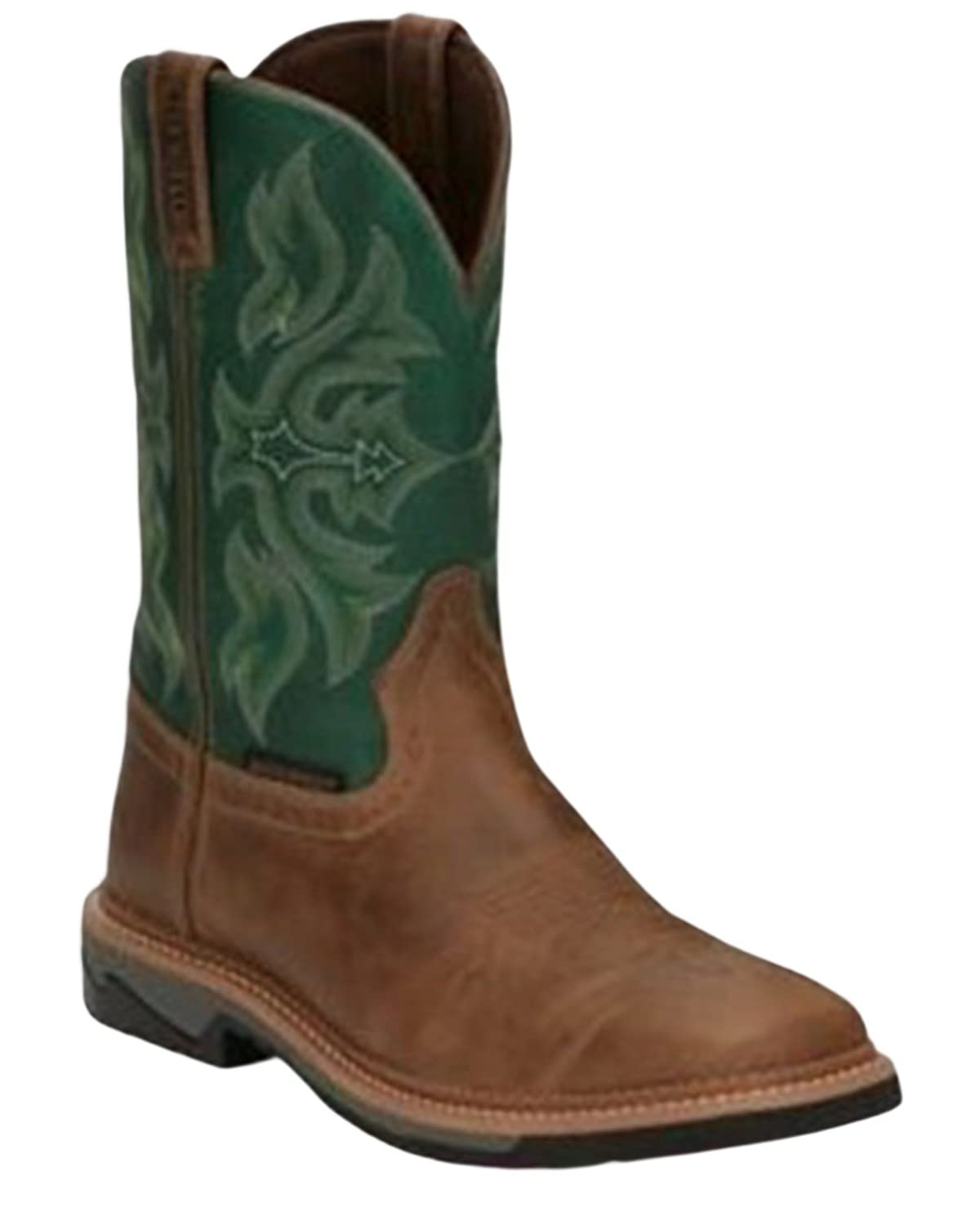 Justin Men's Bolt Western Work Boot Soft Toe - SE4104 | Durable Leather Cowboy Boots for Ranch Work & Outdoor Activities | Perfect for Construction, Farming & Country Style Fashion