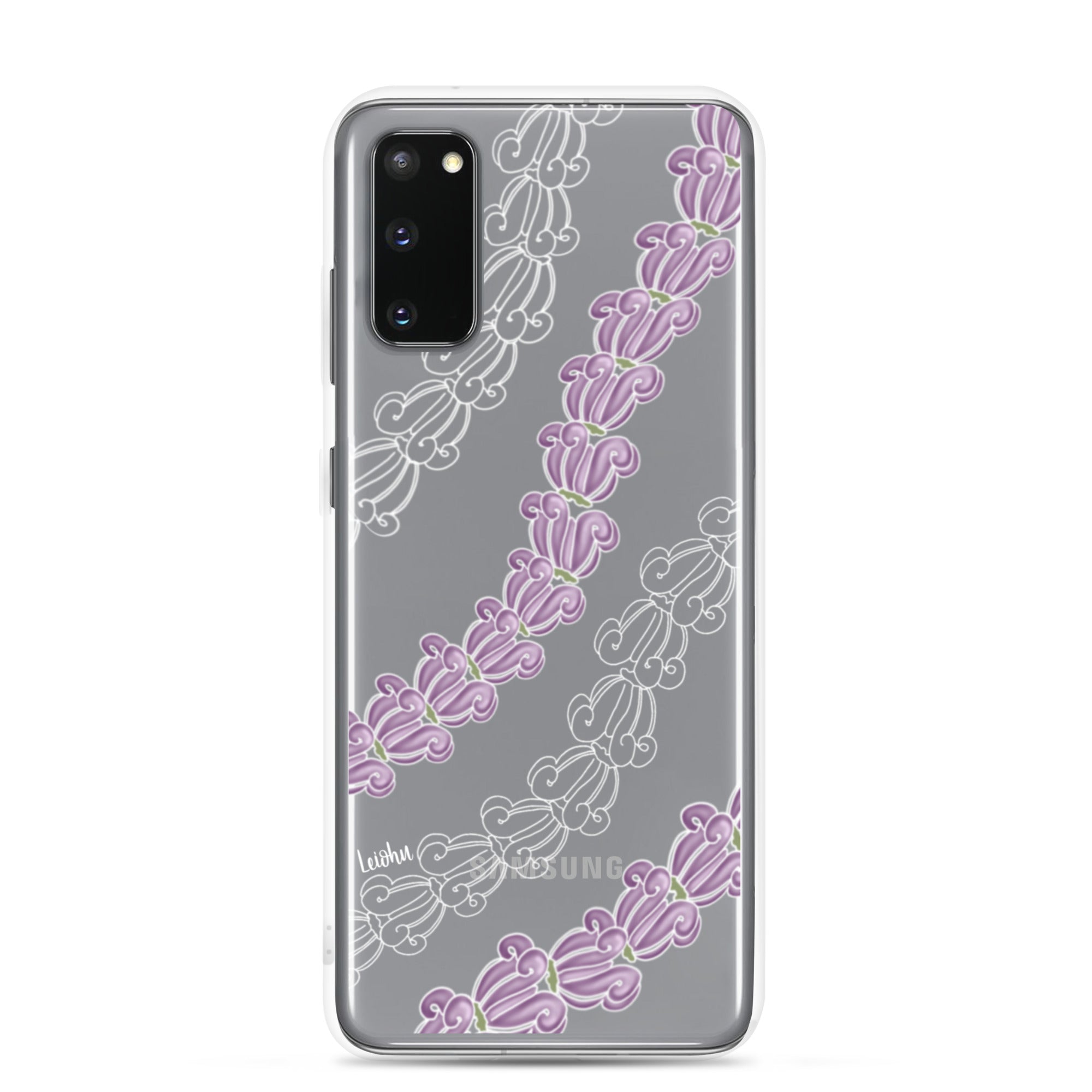Samsung Clear Phone Case with Crown Lei Design - Slim Protective Cover for Samsung Galaxy [Model] - Perfect for Parties, Festivals, and Everyday Use