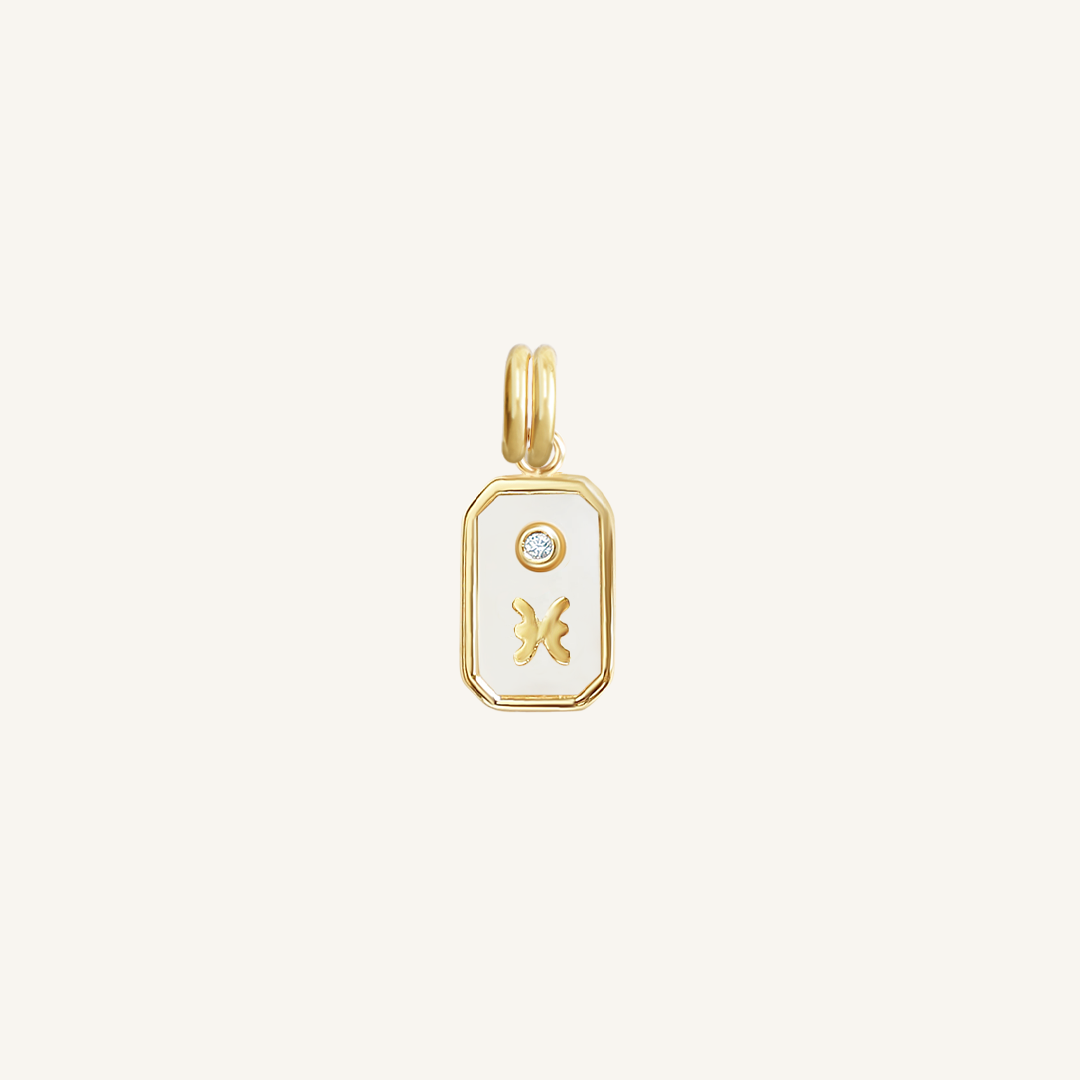 Iridescent Zodiac Charm Necklace for Pisces - Perfect for Birthdays, Gifts & Spiritual Jewelry Collection