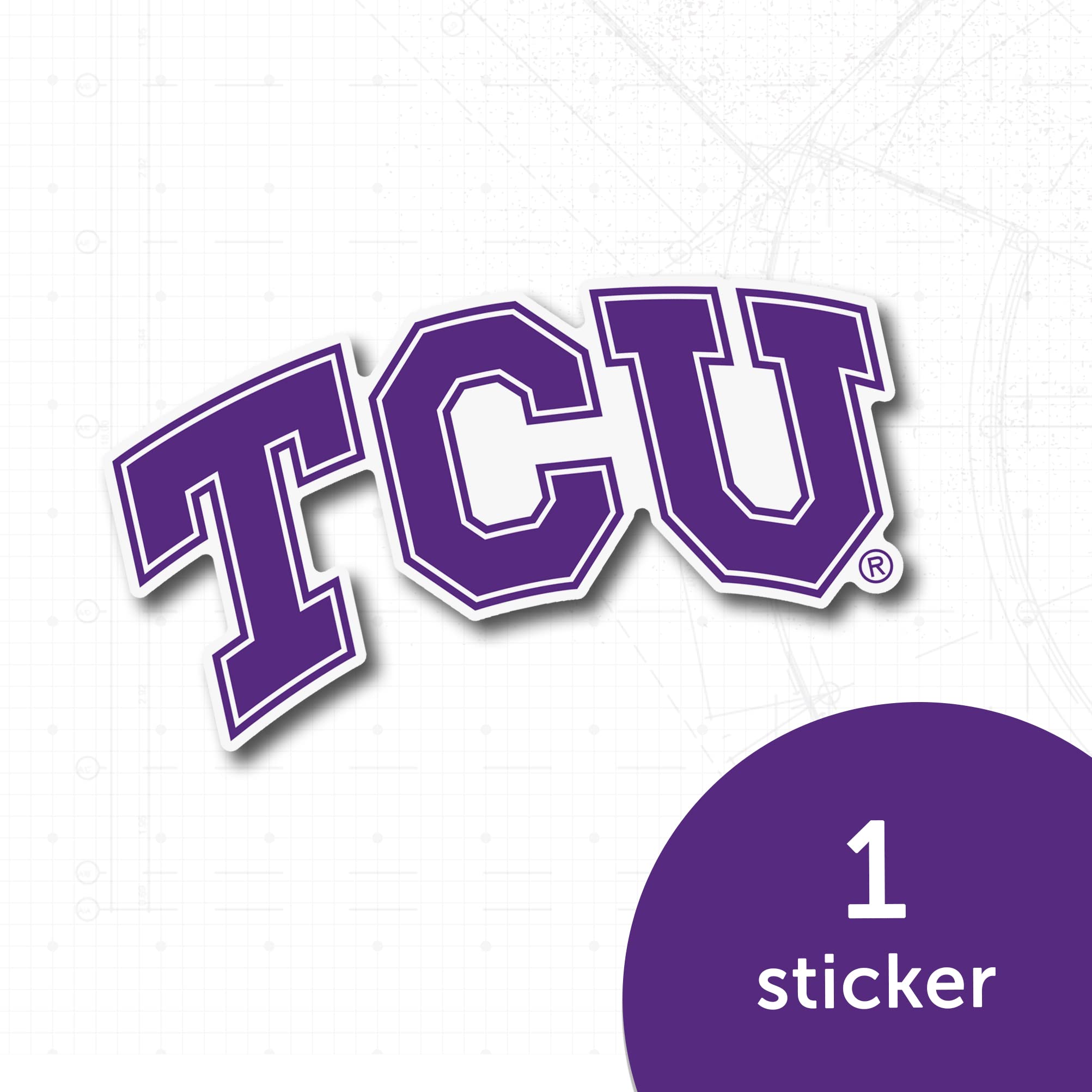 TCU Texas Christian University Desert Cactus Vinyl Decal Sticker - Waterproof Laptop, Water Bottle, Car, Scrapbook Decor - Perfect for College Dorm, School Spirit & Fan Gifts