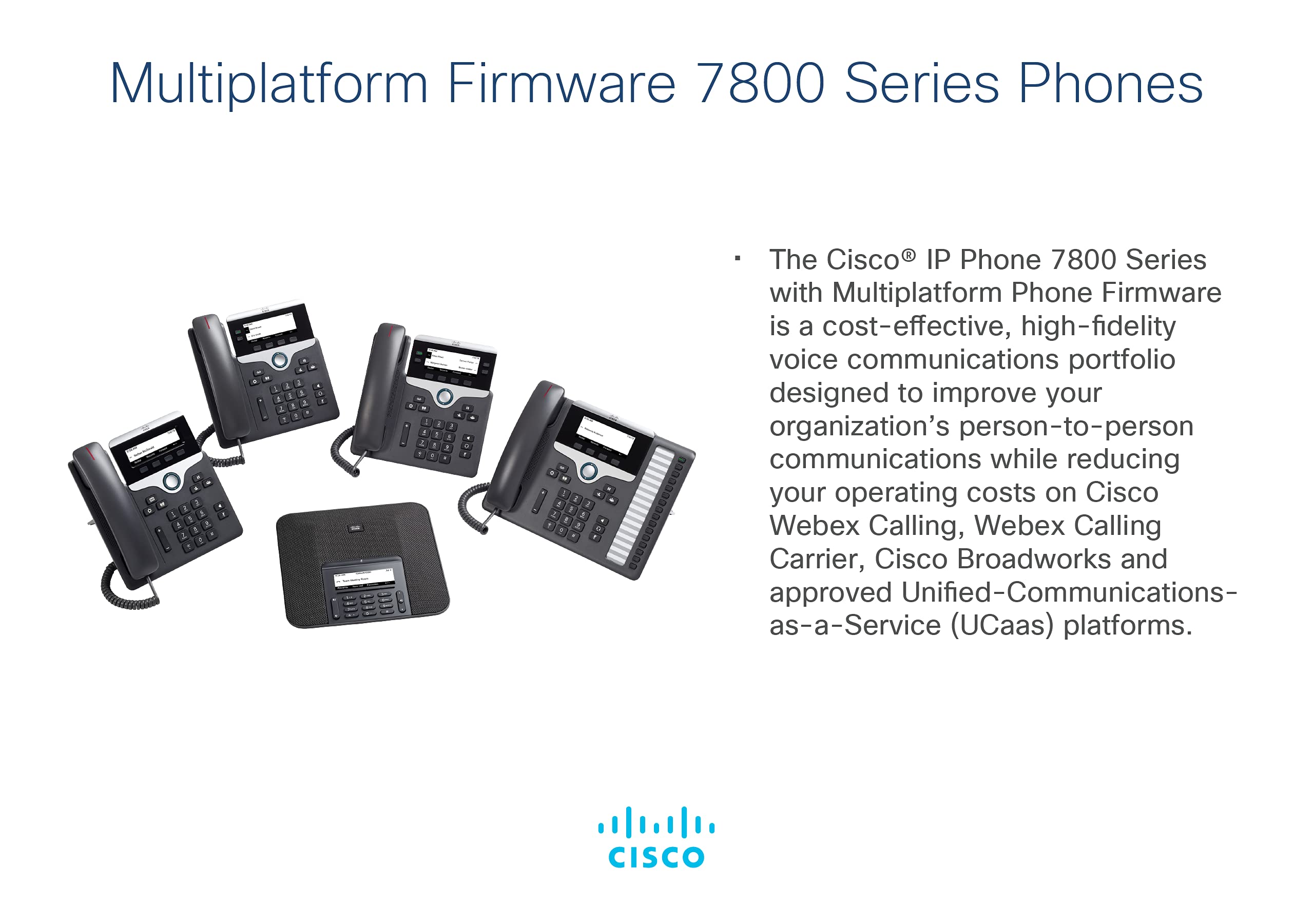 Cisco IP Phone 7861 Multi-Platform Business VoIP Phone with 3.5