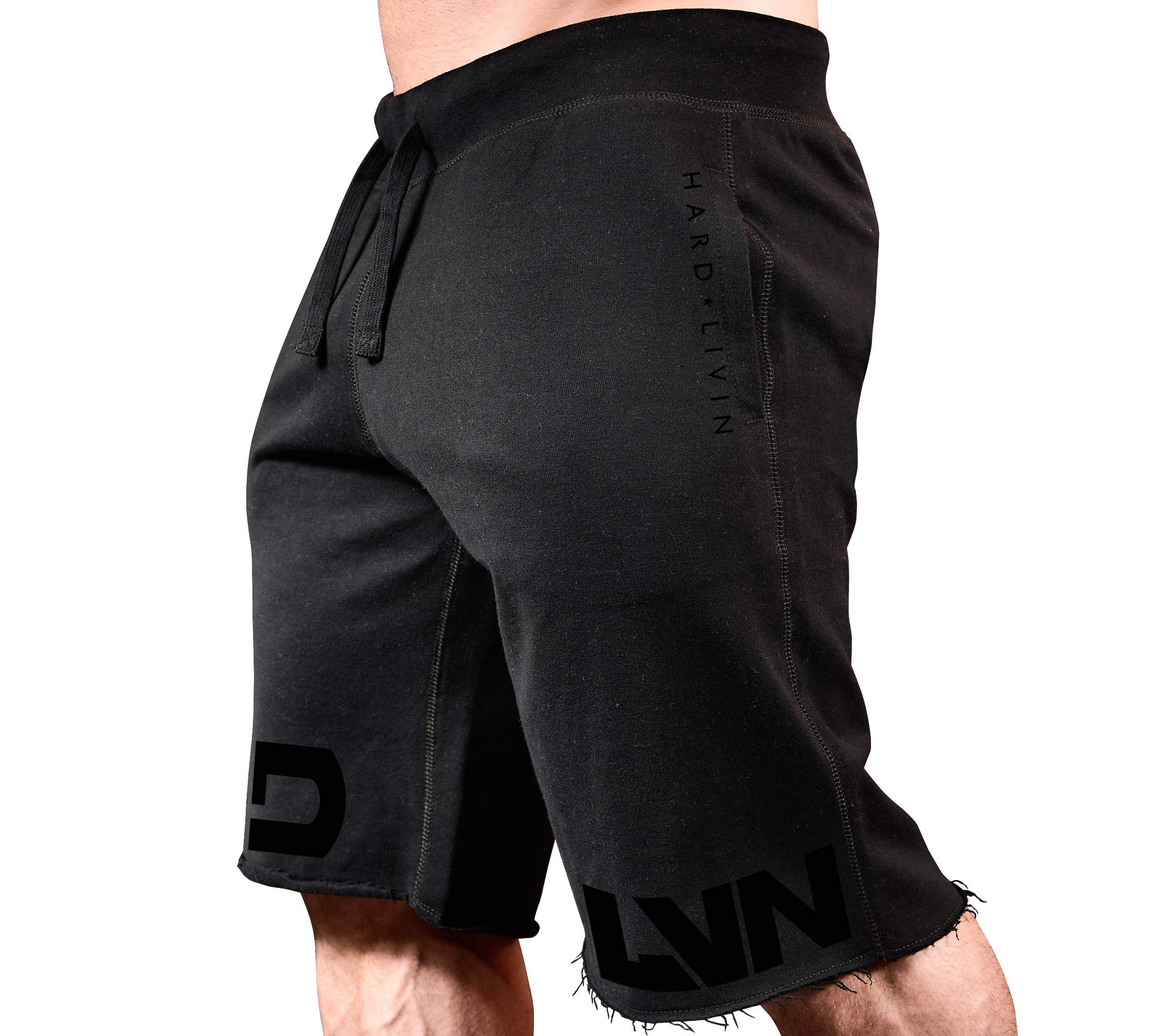 Men's HRD-LVN Split Leg Workout Shorts - Breathable Gym Training & Running Shorts for Men - Perfect for Weightlifting, CrossFit, and High-Intensity Workouts