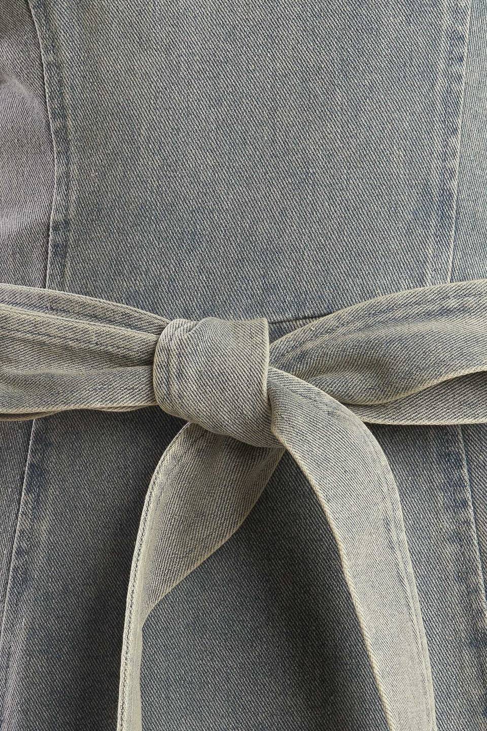 Stylish A Day at the Vineyard Denim Midi Dress for Women - Perfect for Wine Tasting, Brunch & Summer Outings