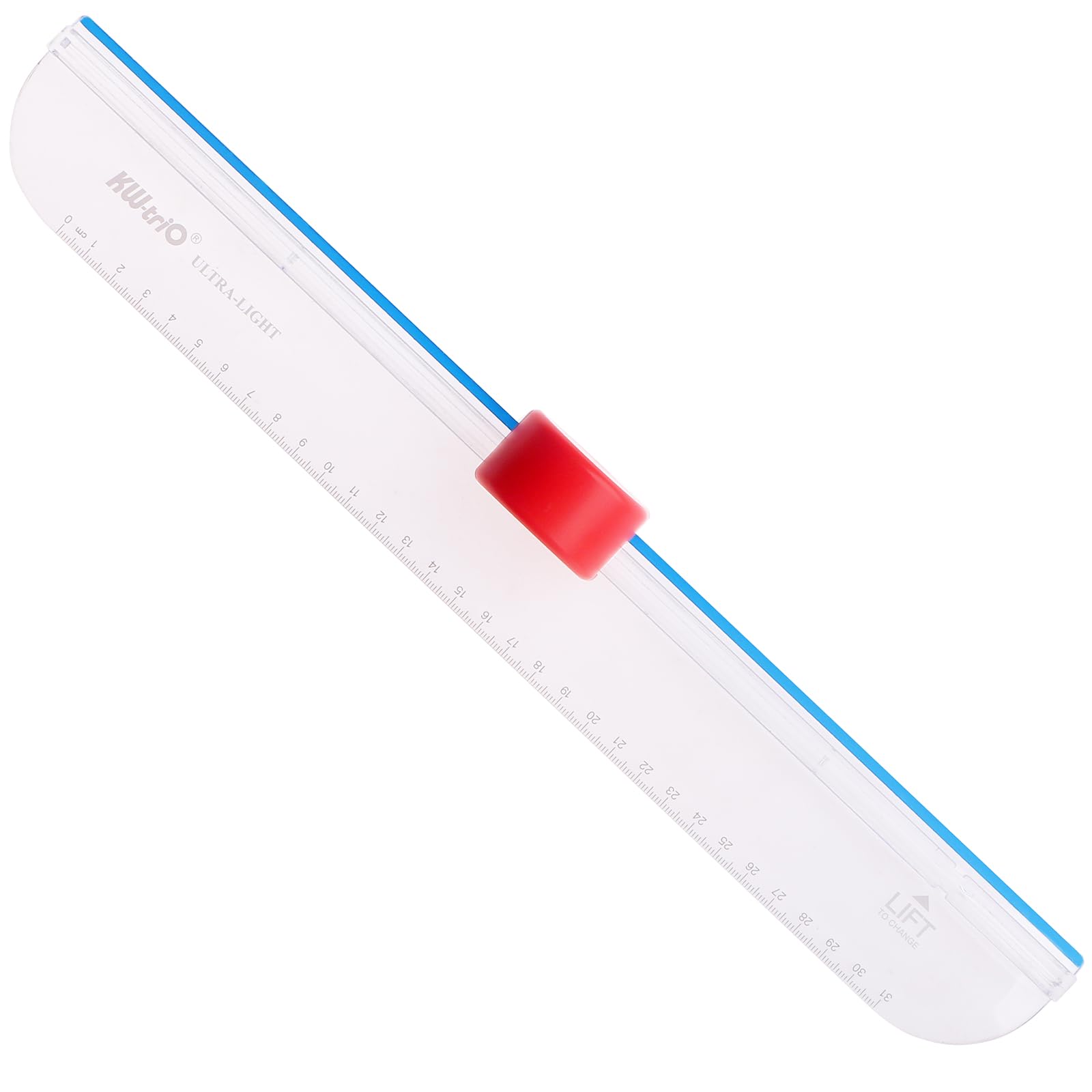 12 Inch Paper Cutter Trimmer - Ultra-Light Straight Blade Scrapbooking Tool for Wrapping Paper, Fabric & Crafts (Transparent/Red) | Perfect for DIY Projects, Gift Wrapping & Home Office Use