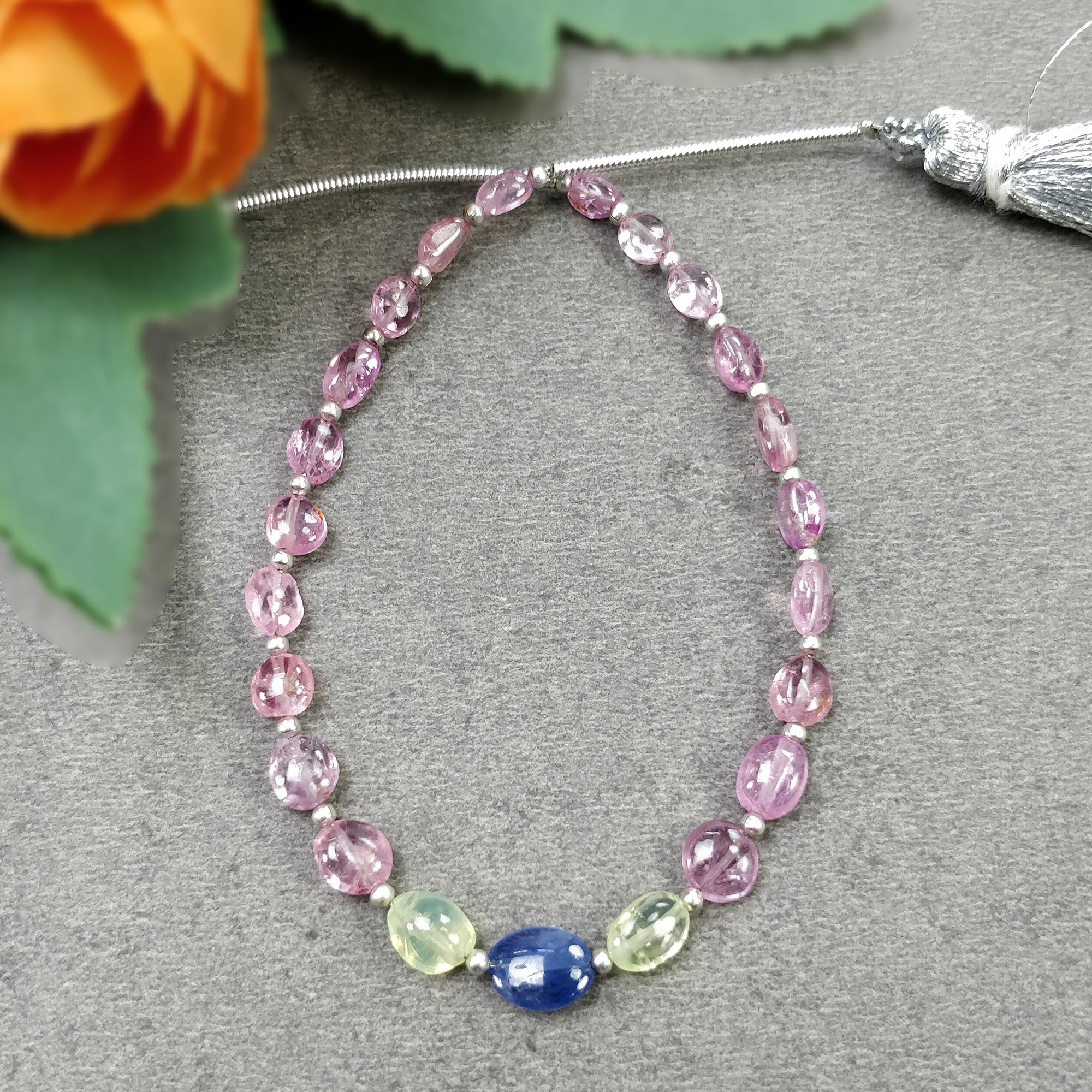 Natural Untreated Burmese Ruby & Blue Sapphire Chrysoberyl Gemstone Loose Beads - 17.00cts Oval Plain Nuggets (5x3mm to 7x6mm) for Jewelry Making, DIY Crafts & Healing Crystal Collections