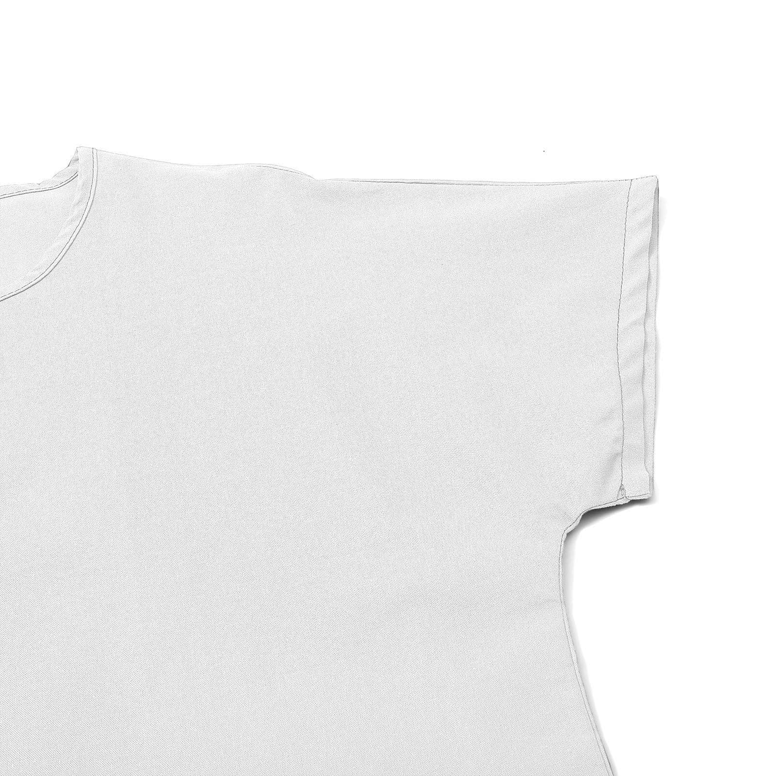 Women's V-Neck Linen Shirt - Casual Batwing Oversized T-Shirt, Solid Color Basic Loose Summer Top with Comfy Split Hem | Perfect for Beach Outings, Weekend Brunch & Summer Travel