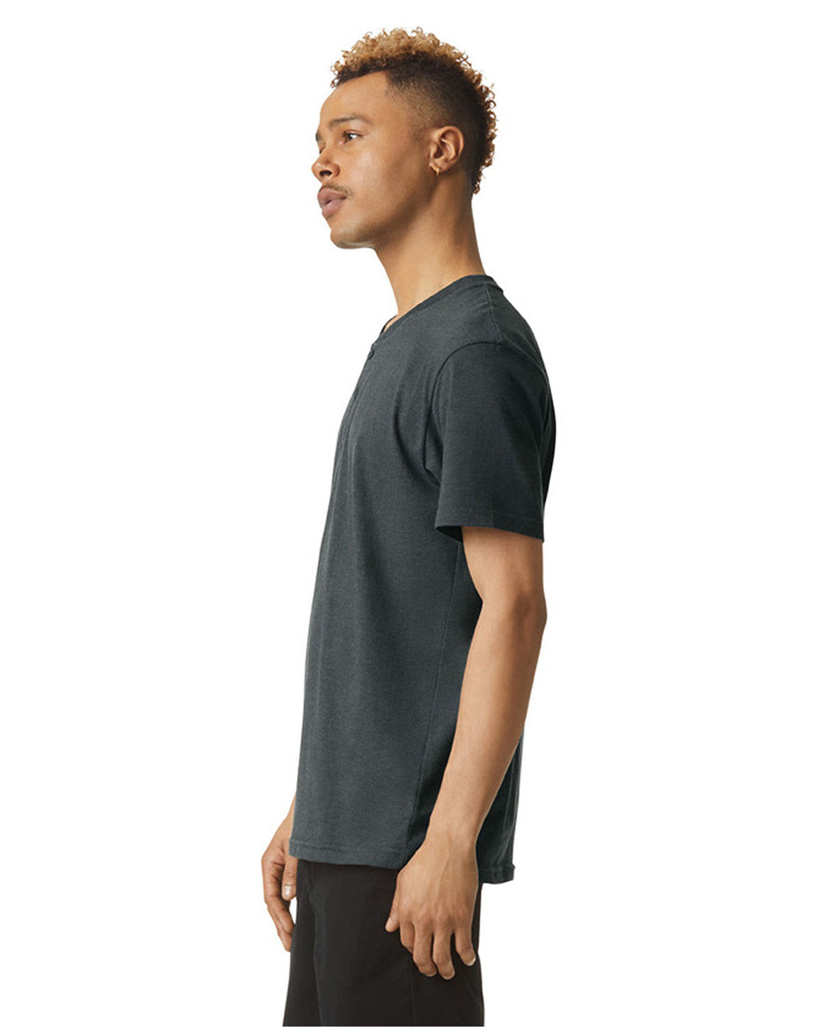 American Apparel 2004CVC Unisex CVC Henley T-Shirt | Soft Cotton Blend Short Sleeve Shirt for Men & Women | Perfect for Casual Wear, Layering & Everyday Outfits